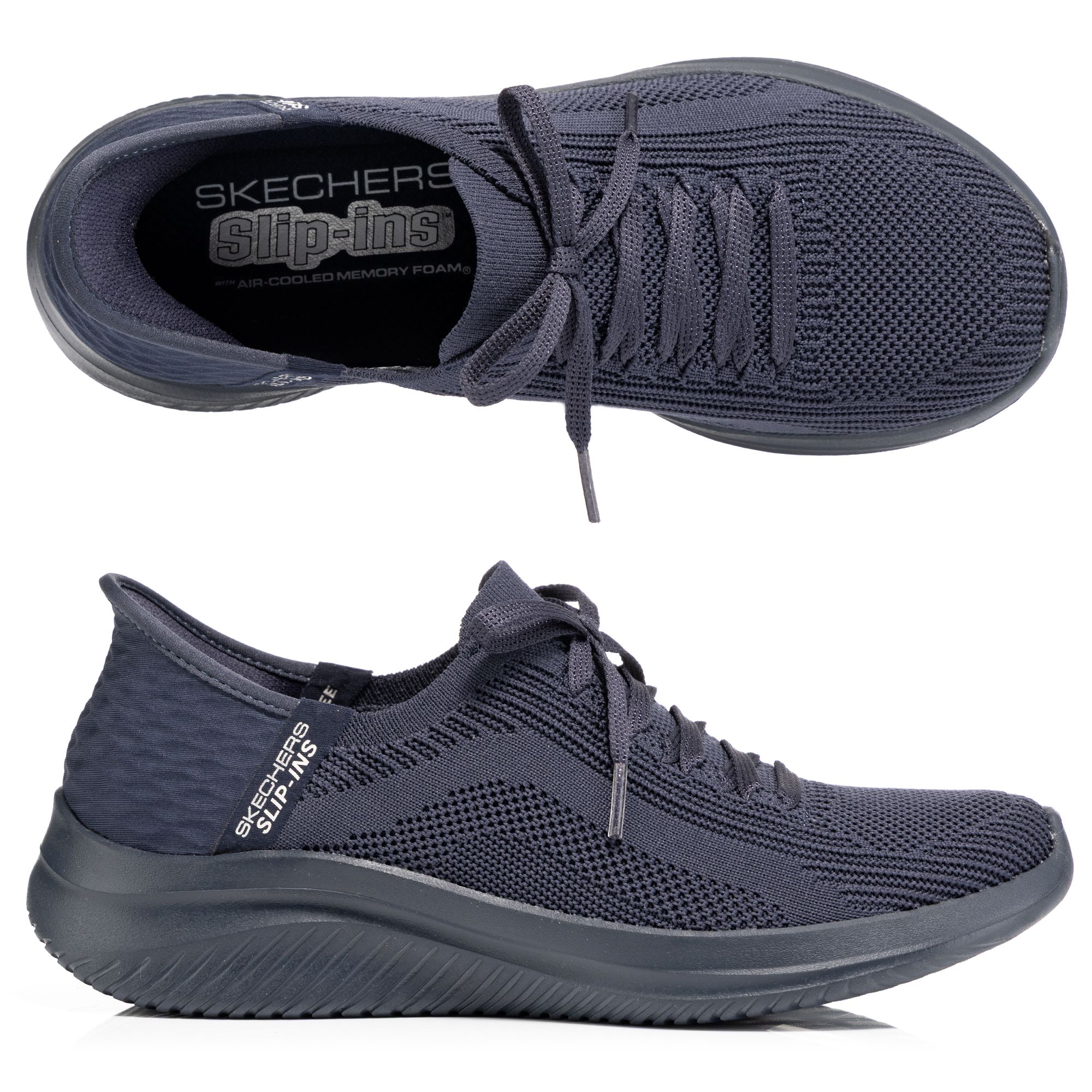 SKECHERS Damen-Slipper Ultra Flex 3.0 Strick Hands Free Slip-ins®