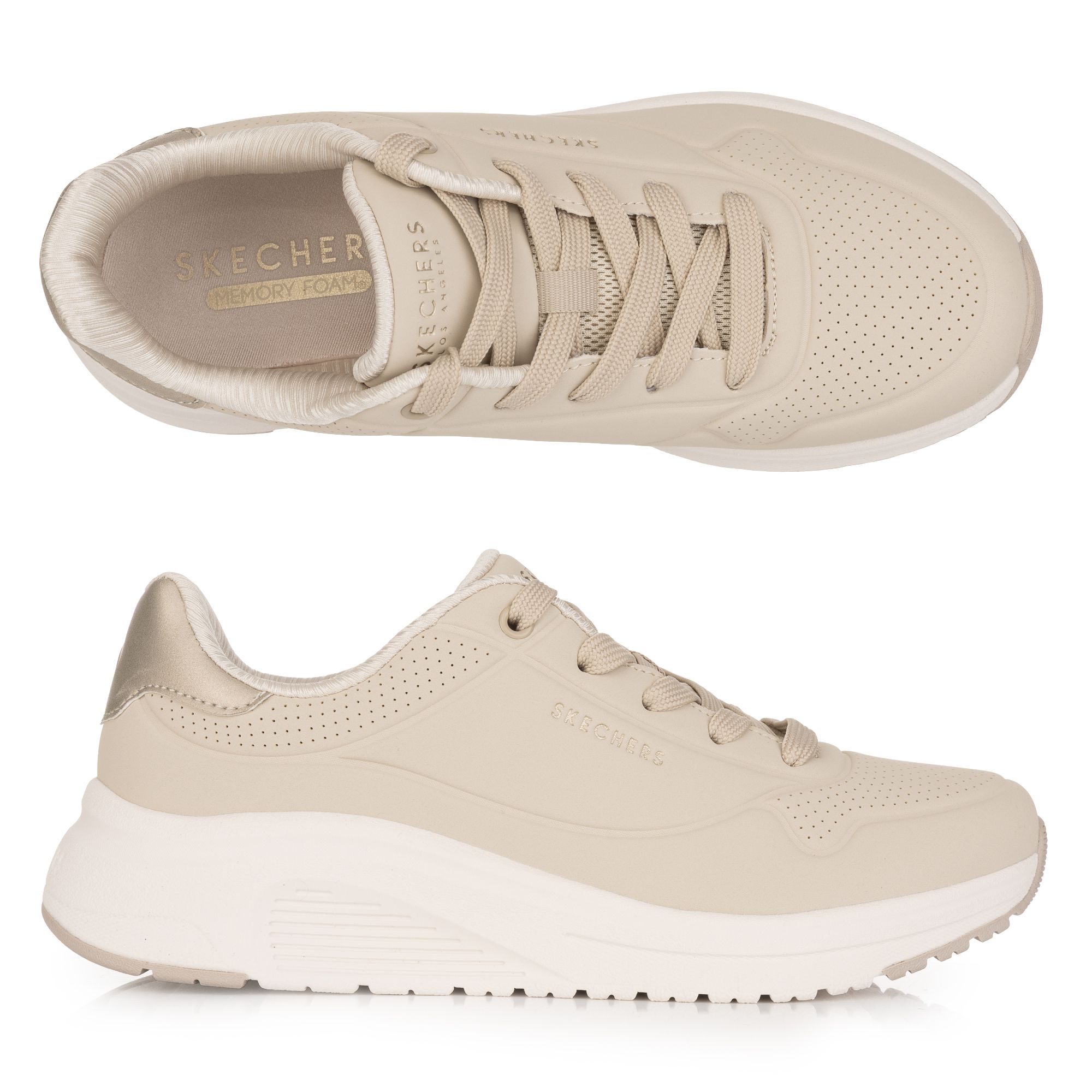 SKECHERS Damen-Sneaker Uno Lite 2.0 Materialmix Memory Foam