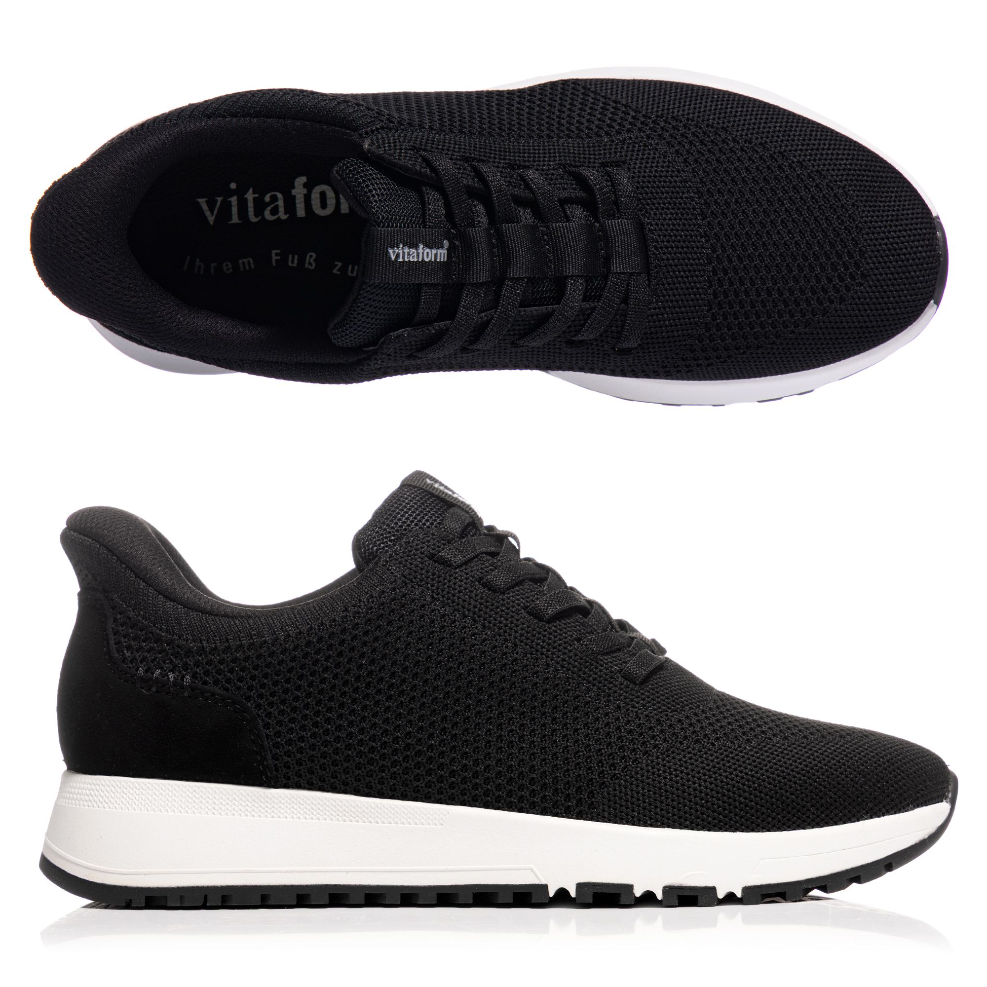 VITAFORM Damen-Sneaker Textilstretch Bungeeschnürung Komforteinstieg