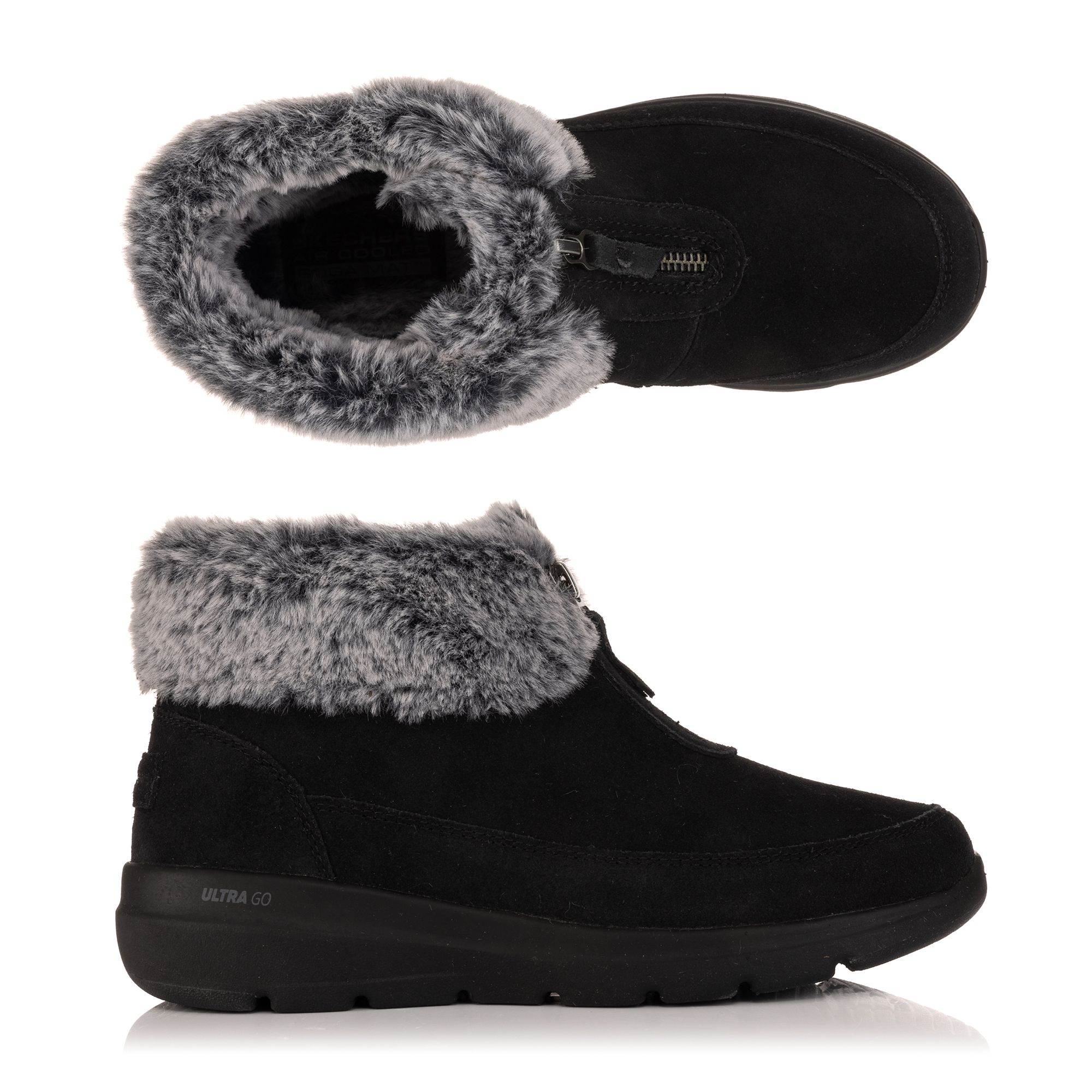 SKECHERS Damen-Siefelette Glacial Ultra Materialmix Ultra Go® Dämpfung