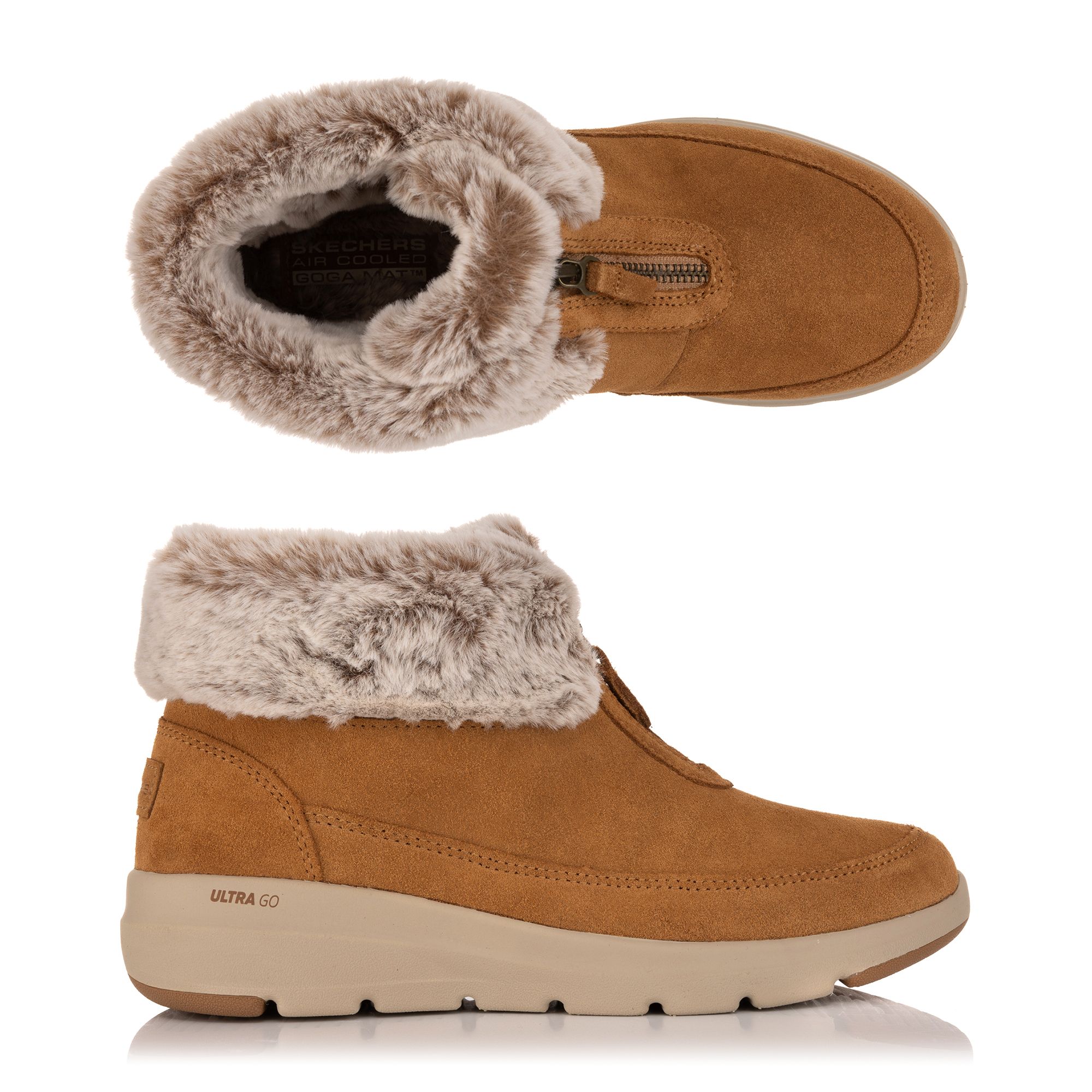 SKECHERS Damen-Siefelette Glacial Ultra Materialmix Ultra Go® Dämpfung