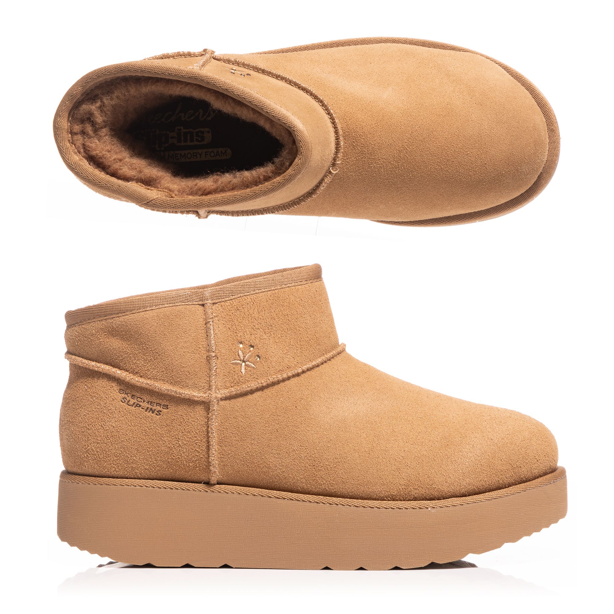 SKECHERS Damen-Stiefelette Keep Cozy gefüttert Hands Free Slip-ins®