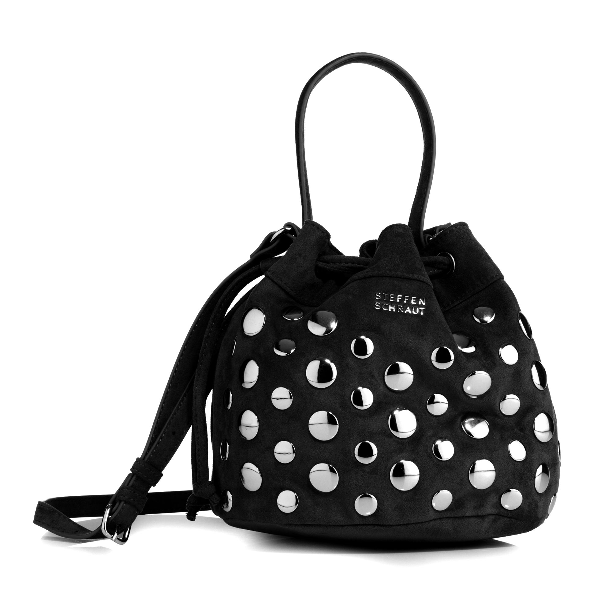 STEFFEN SCHRAUT Beuteltasche Nietenbesatz div. Fächer verst. Schulterriemen