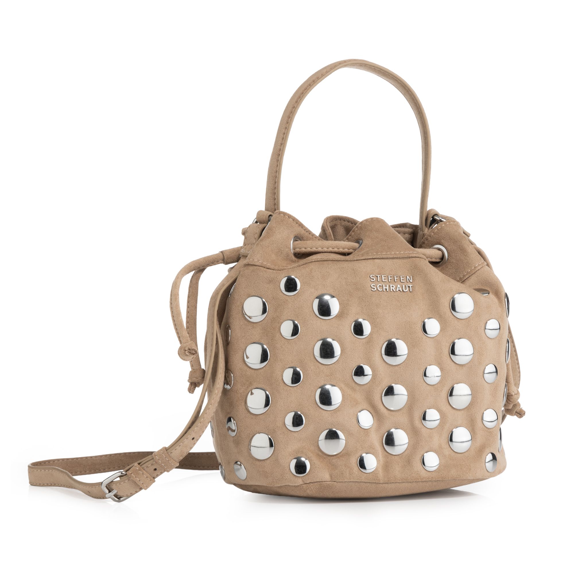 STEFFEN SCHRAUT Beuteltasche Nietenbesatz div. Fächer verst. Schulterriemen