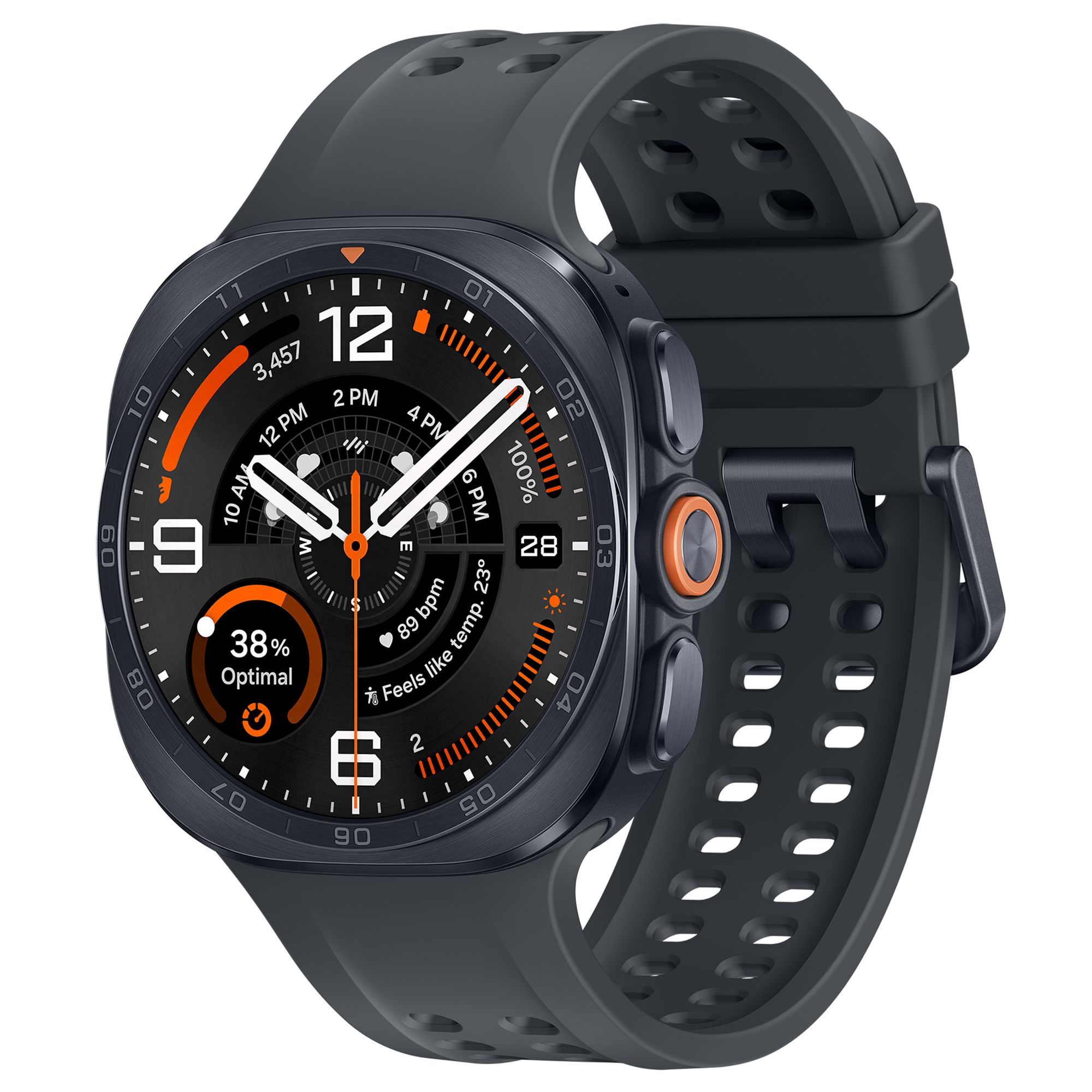 SAMSUNG Galaxy Watch Ultra2 Smartwatch, Galaxy AI Gesundheitstracker inkl 3in1-Ladestation