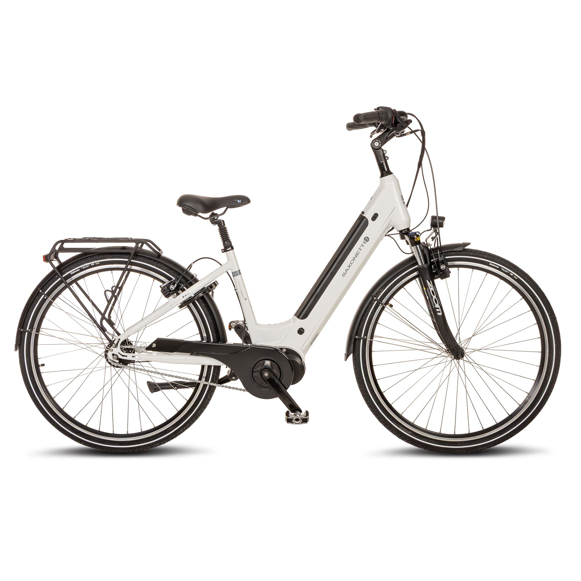SAXONETTE 28" City E-Bike Premium Plus 2.1 Mittelmotor, 7 Gänge bis 140km Reichweite