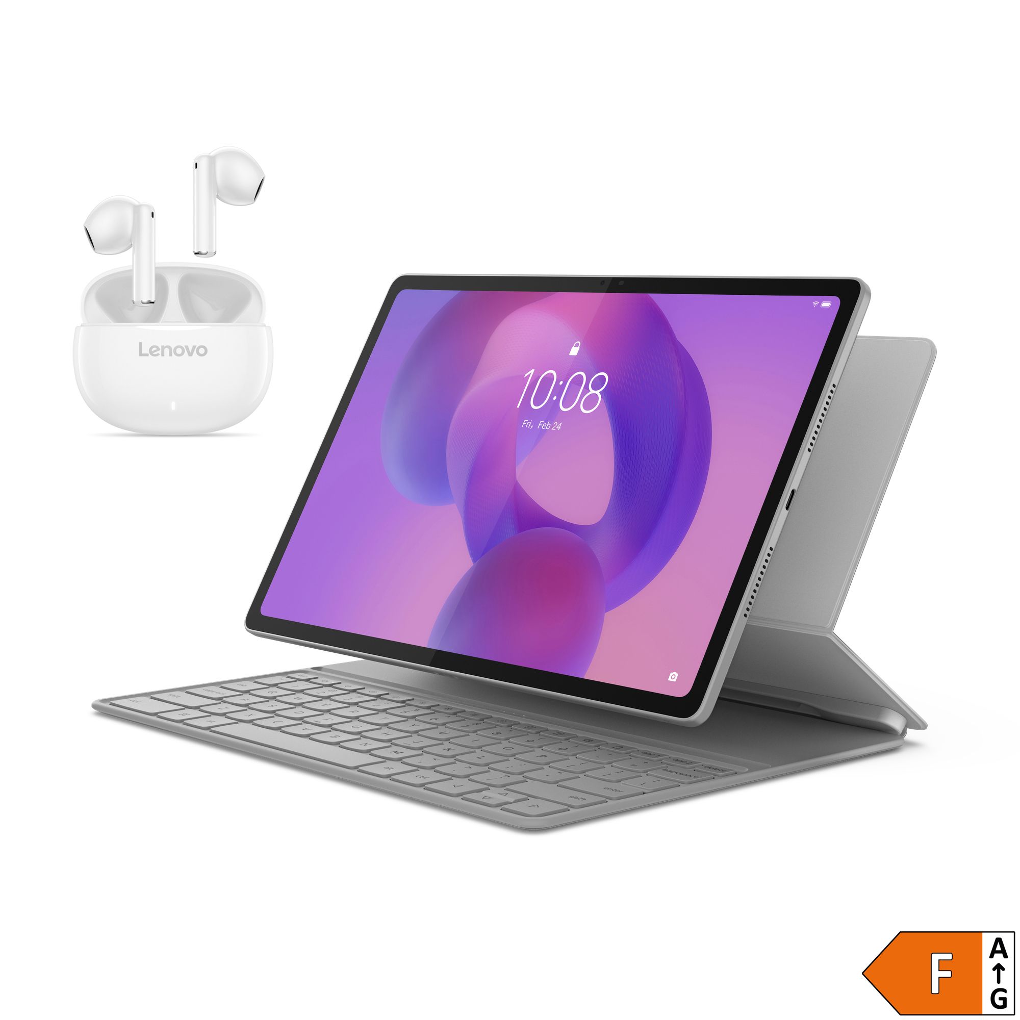 LENOVO 12,1"/30,7cm 2,5k IPS Tablet, Idea Tab Plus inkl. Tastatur-Cover & Bluetooth Kopfhörer, Energieeffizienzklasse F