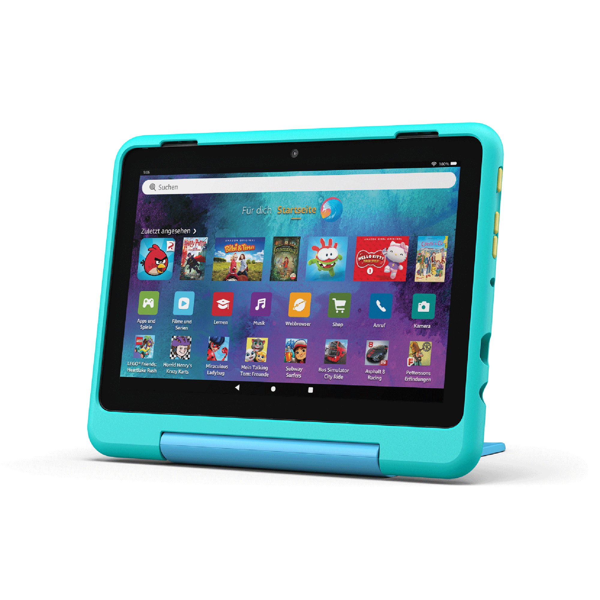 AMAZON Fire HD8 Kids Pro 8"/20,3cm Tablet 2024 bis 13h Akkulaufzeit inkl. Schutzhülle