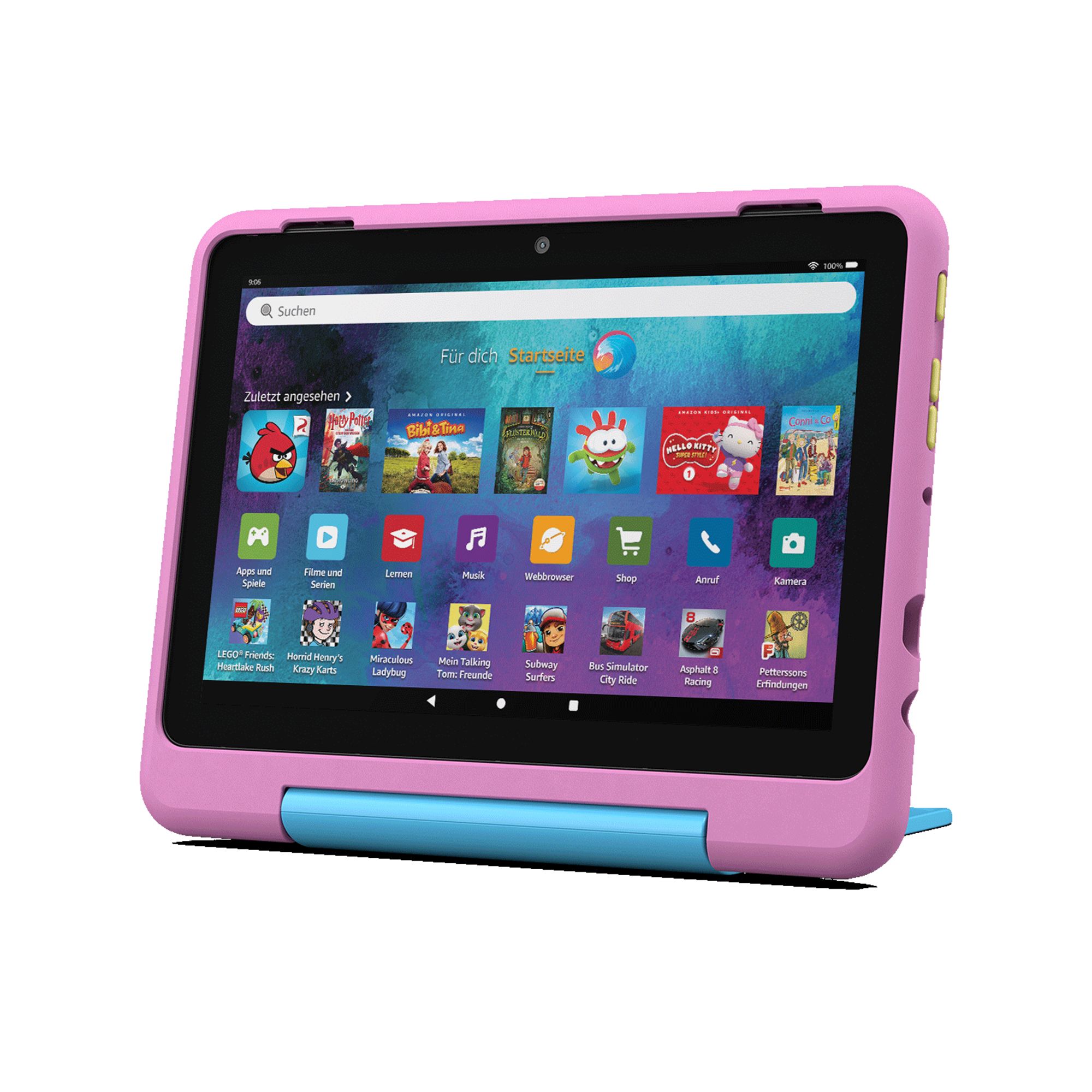 AMAZON Fire HD8 Kids Pro 8"/20,3cm Tablet 2024 bis 13h Akkulaufzeit inkl. Schutzhülle
