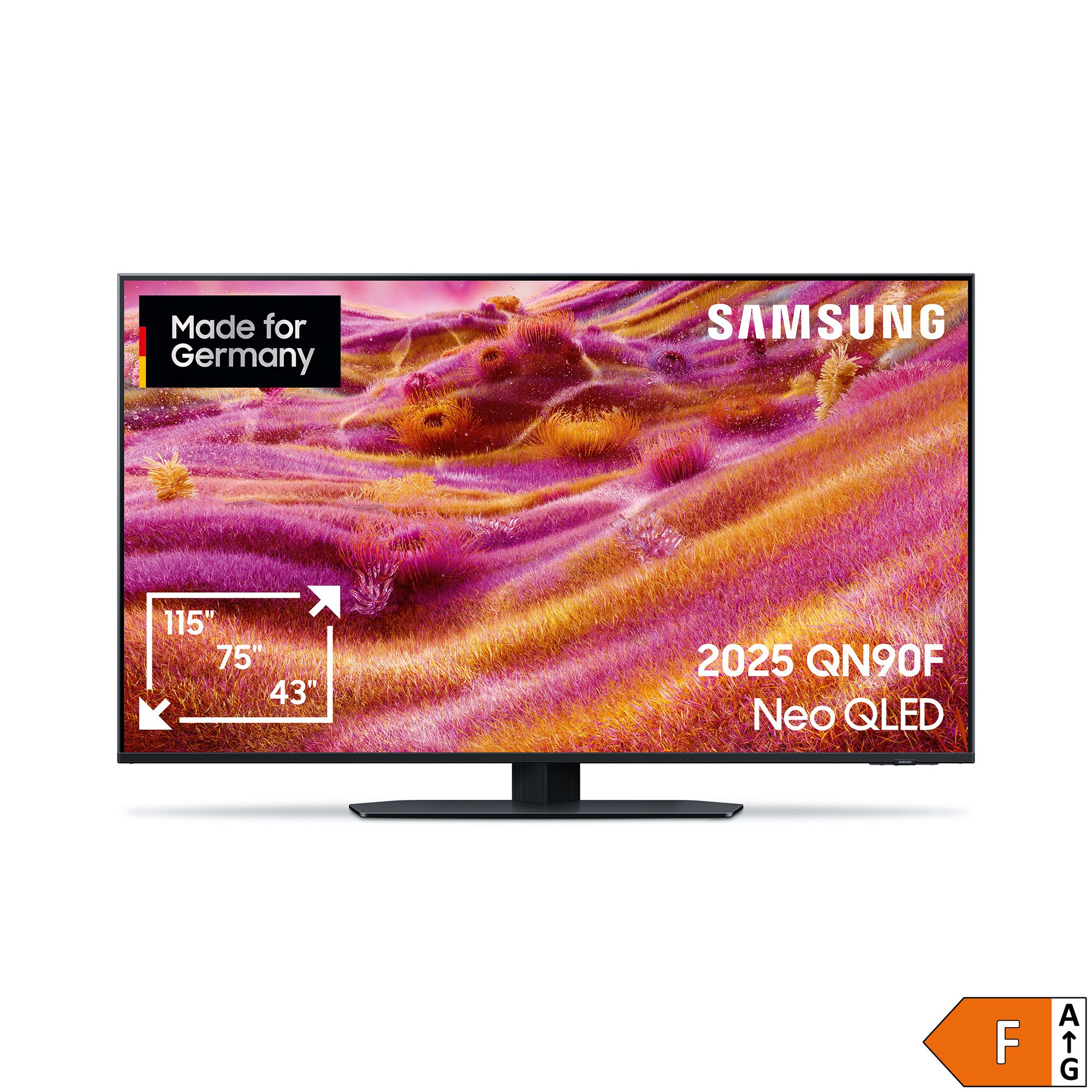 SAMSUNG 43"/108cm Neo QLED Smart-TV QN90F 4K KI Upscaling Pro Dolby Atmos, KI Sound, Energieeffizienzklasse F