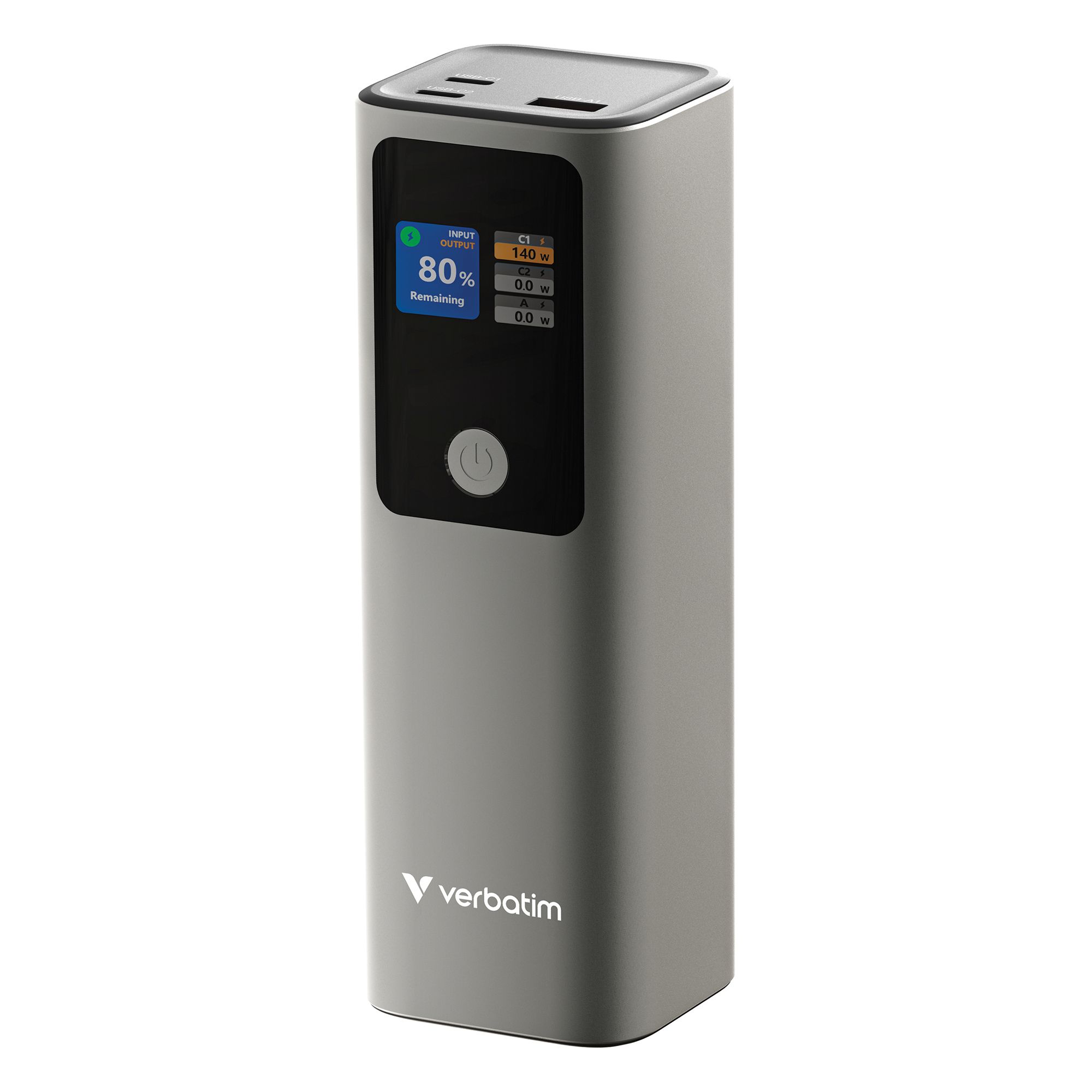 VERBATIM Charge ''n'' Go Power Bank 27.000mAh 2x USB-C, 1x USB-A Batterieanzeige