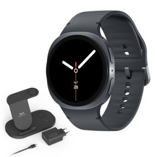 SAMSUNG Galaxy Watch8, 44mm Smartwatch, Galaxy AI inkl. Power-Paket & 50% Strap-Gutschein