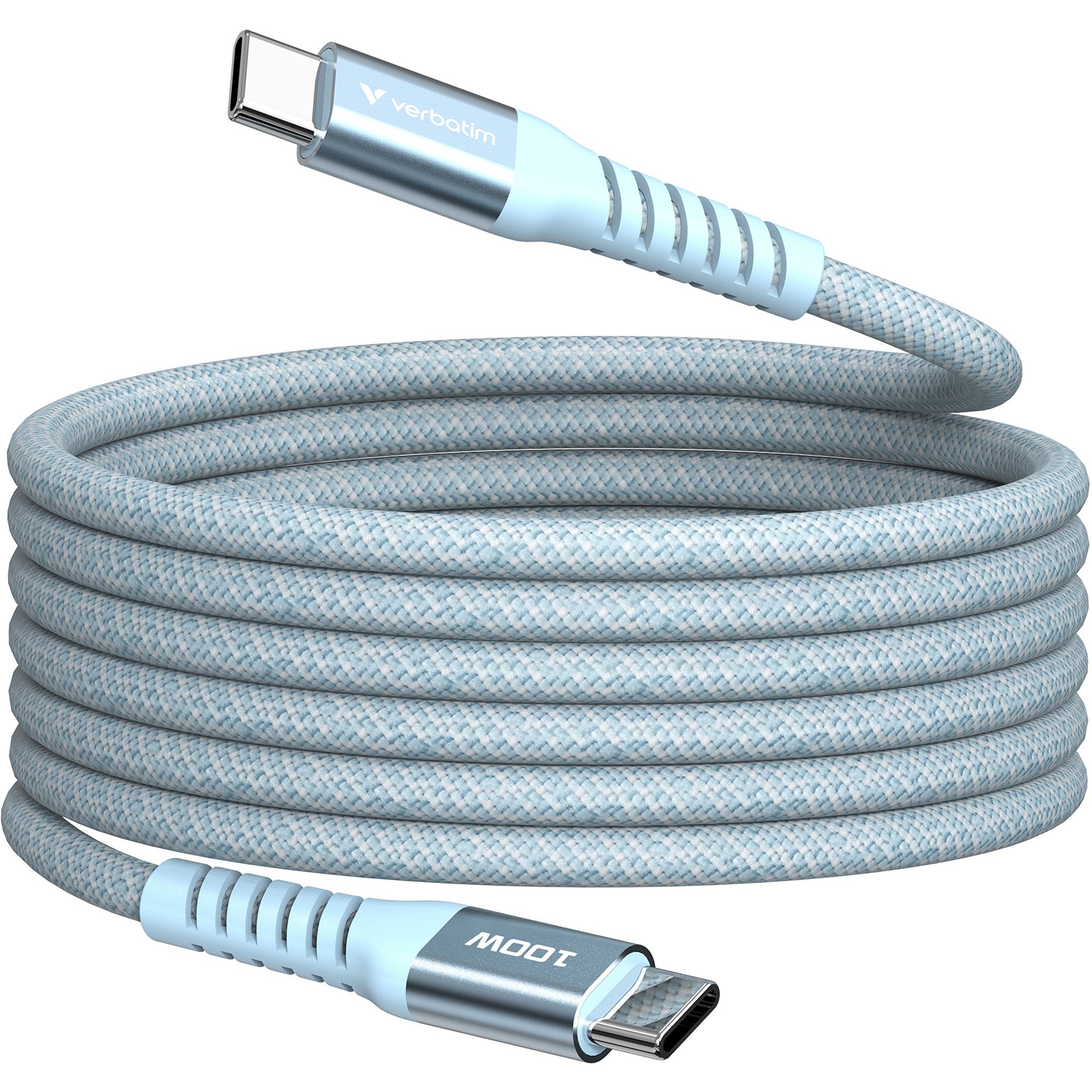 VERBATIM SYNC & Charge USB C zu USB C 100W 120cm, Magnetisch und Verwicklungsfrei