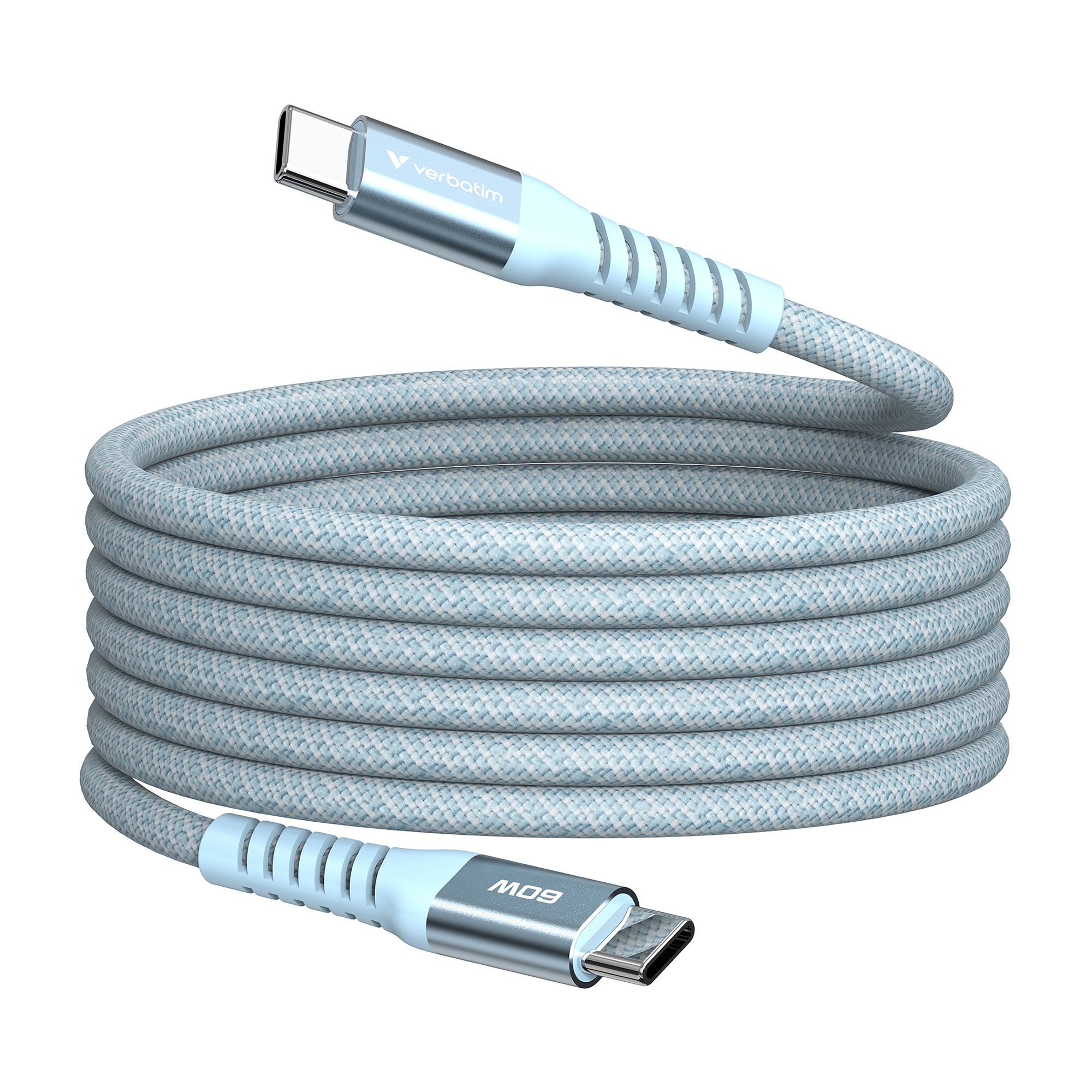 VERBATIM SYNC & Charge USB C zu USB C 60W 120cm, Magnetisch und Verwicklungsfrei