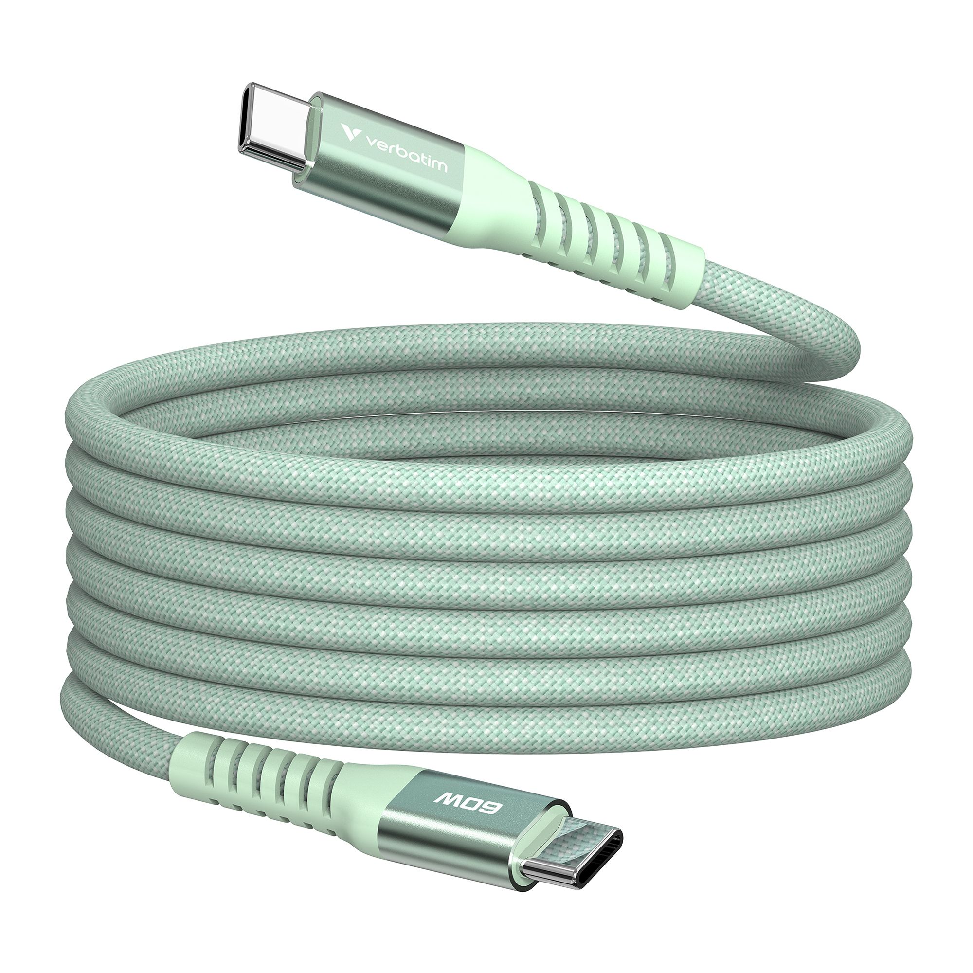 VERBATIM SYNC & Charge USB C zu USB C 60W 120cm, Magnetisch und Verwicklungsfrei