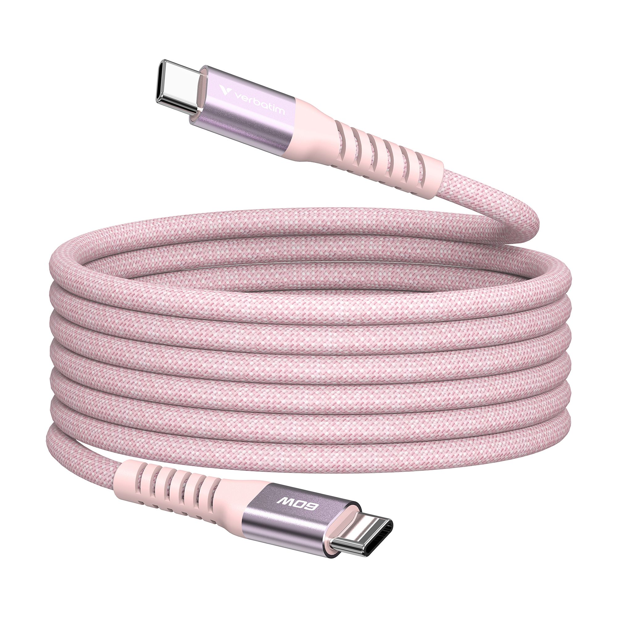 VERBATIM SYNC & Charge USB C zu USB C 60W 120cm, Magnetisch und Verwicklungsfrei