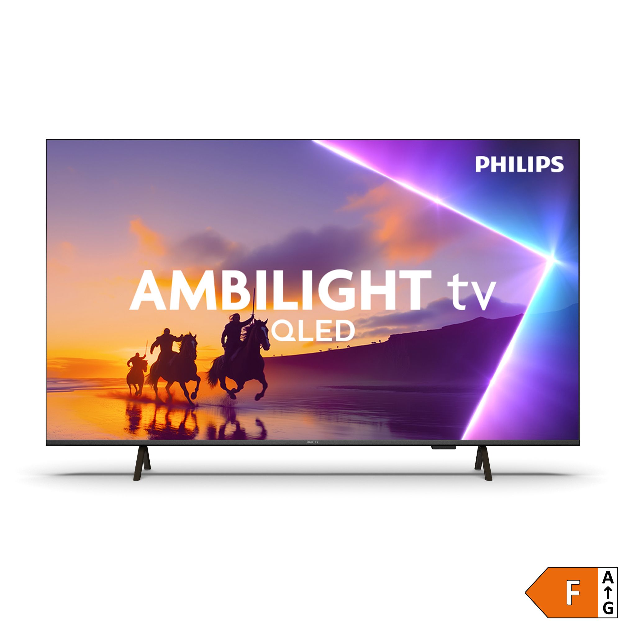 PHILIPS 43"/ 108cm 4K QLED Smart TV, Ambilight EEK F, Dolby Atmos Smart Home kompatibel, Energieeffizienzklasse F