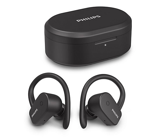 PHILIPS In Ear Kopfhörer True Wireless mit Ohrbügel, IPX7 15h Musikwiedergabe