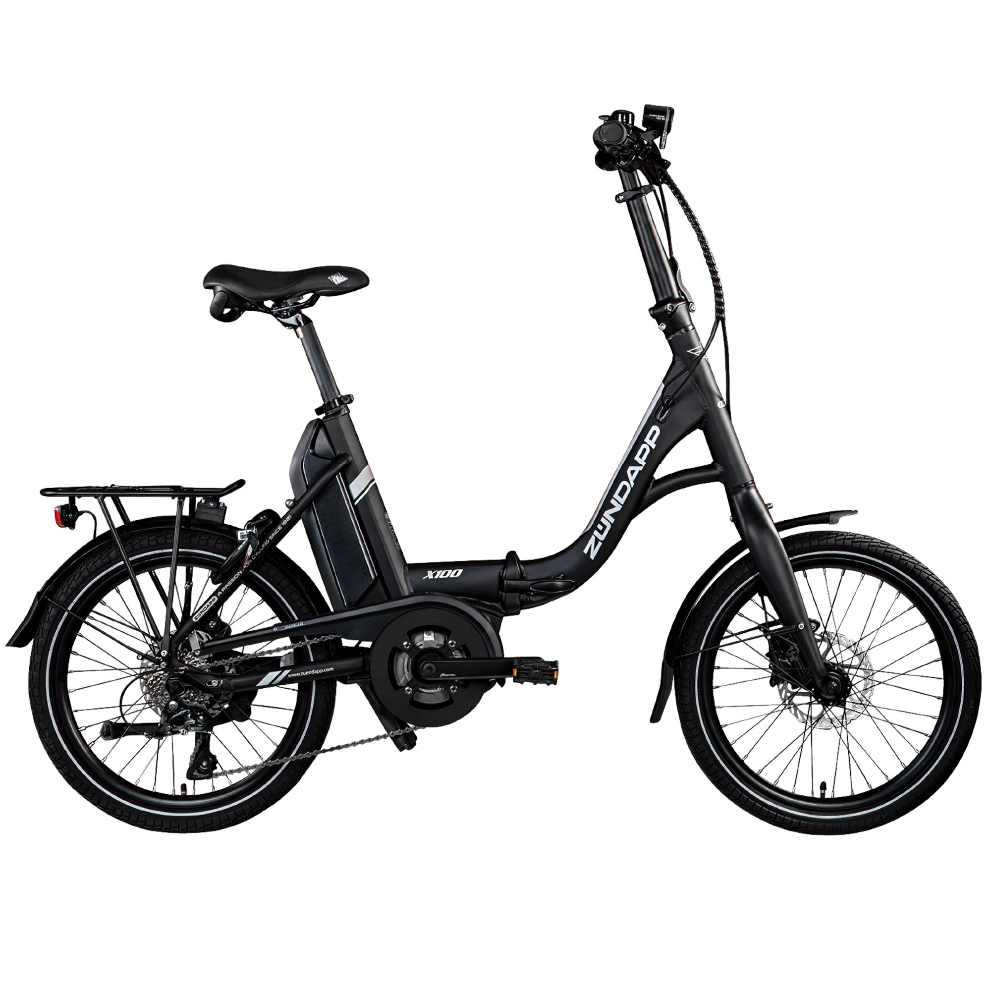 ZÜNDAPP 20" E-Bike faltbar Bosch Mittelmotor Rahmenakku, 9 Gänge bis 120km Reichweite