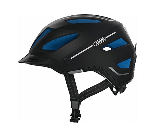ABUS Helm mit 180° LED-Rücklicht integr. Regenhaube Magnetgurtschloss