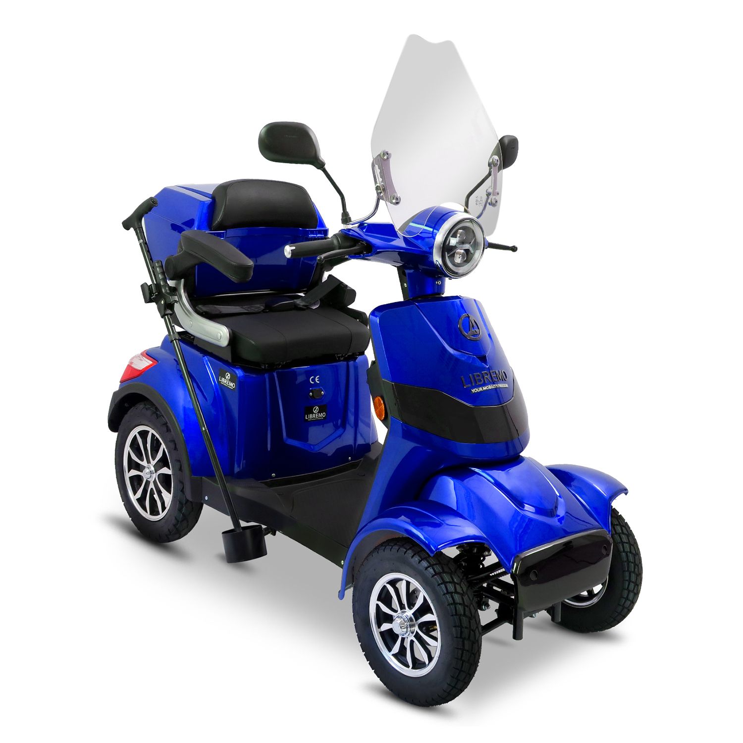 LIBREMO Quad Elektromobil 25km/h bis 80km Reichweite Stockhalter Windschutzscheibe