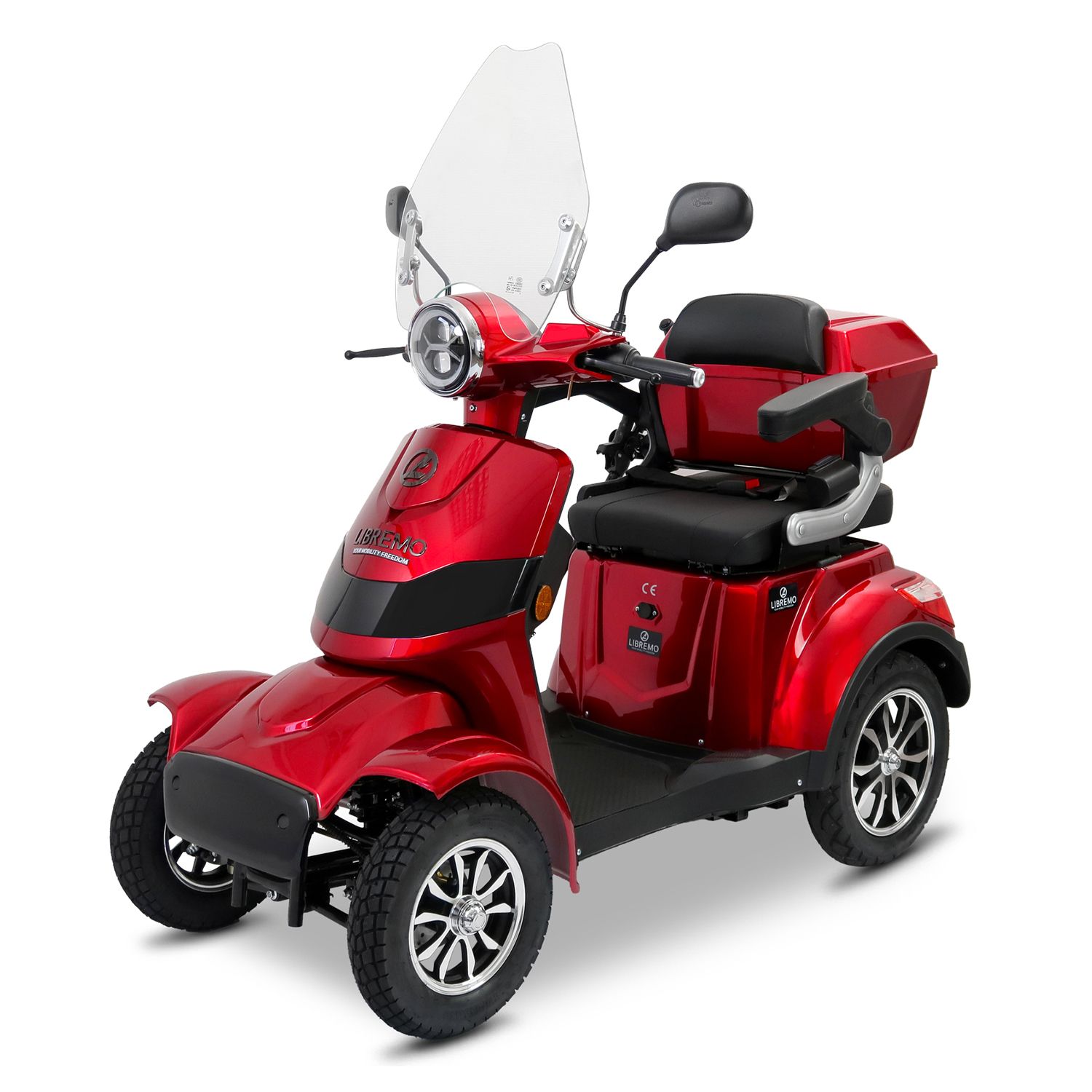 LIBREMO Quad Elektromobil 25km/h bis 80km Reichweite Stockhalter Windschutzscheibe