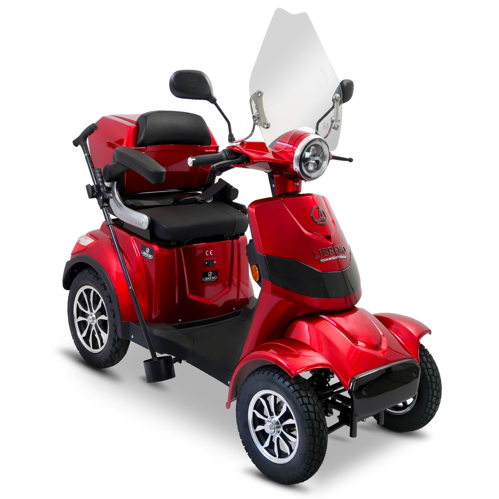 LIBREMO Quad Elektromobil 25km/h bis 80km Reichweite inkl. Pflegezubehör & Windschutzscheibe