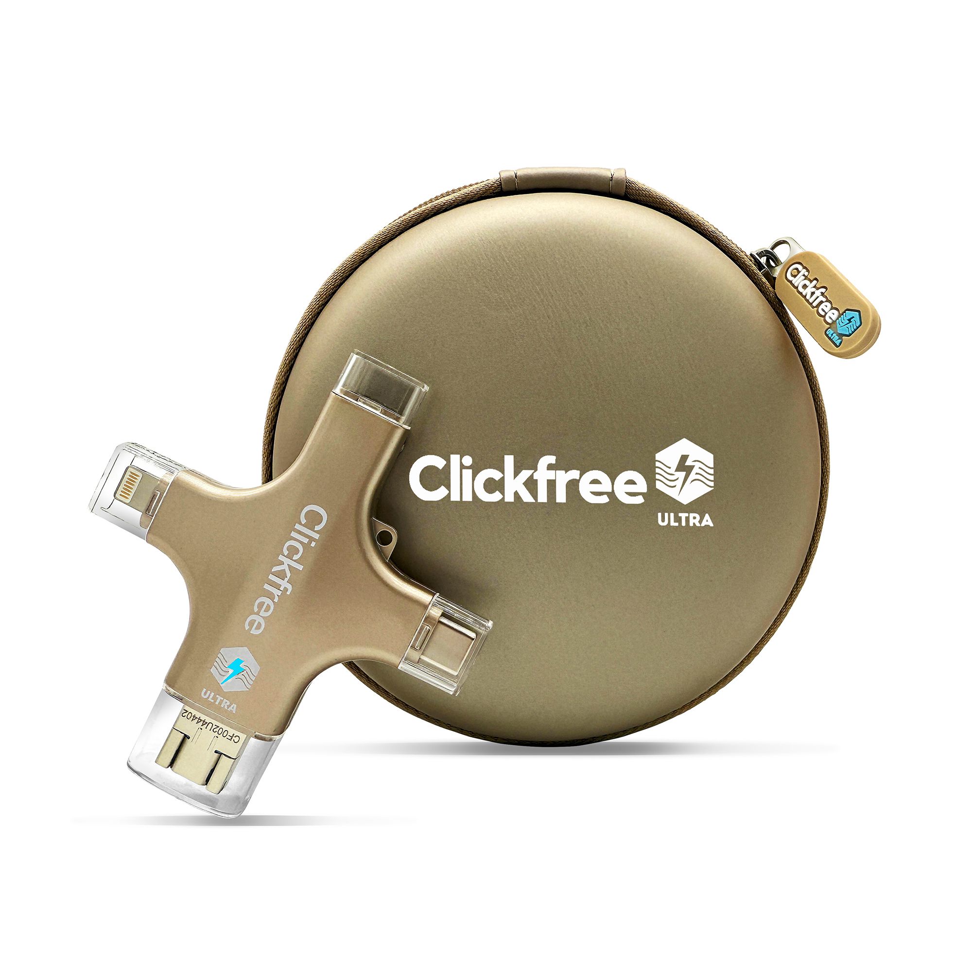 CLICKFREE ULTRA 4in1 USB-Stick 128GB zur Speicherung & AI-Digitalisierung inkl. Aufbewahrung