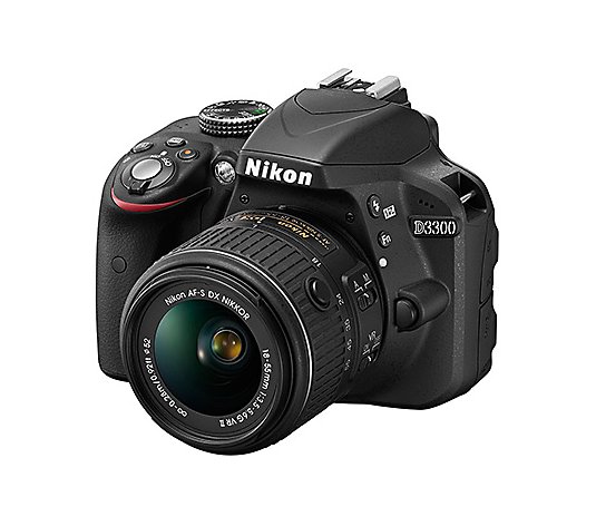 NIKON D3300 Spiegelreflexkamera 18-55mm Objektiv 24MP, 16GB-Karte Tasche, Gutschein