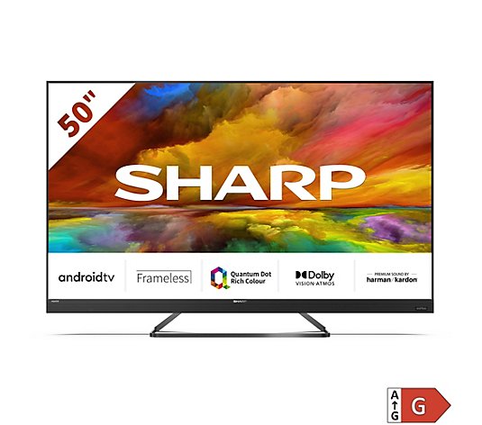 SHARP 50"/126cm Smart TV 4K UHD Quantum Dot HD Penta Tuner Harman Kardon Sound