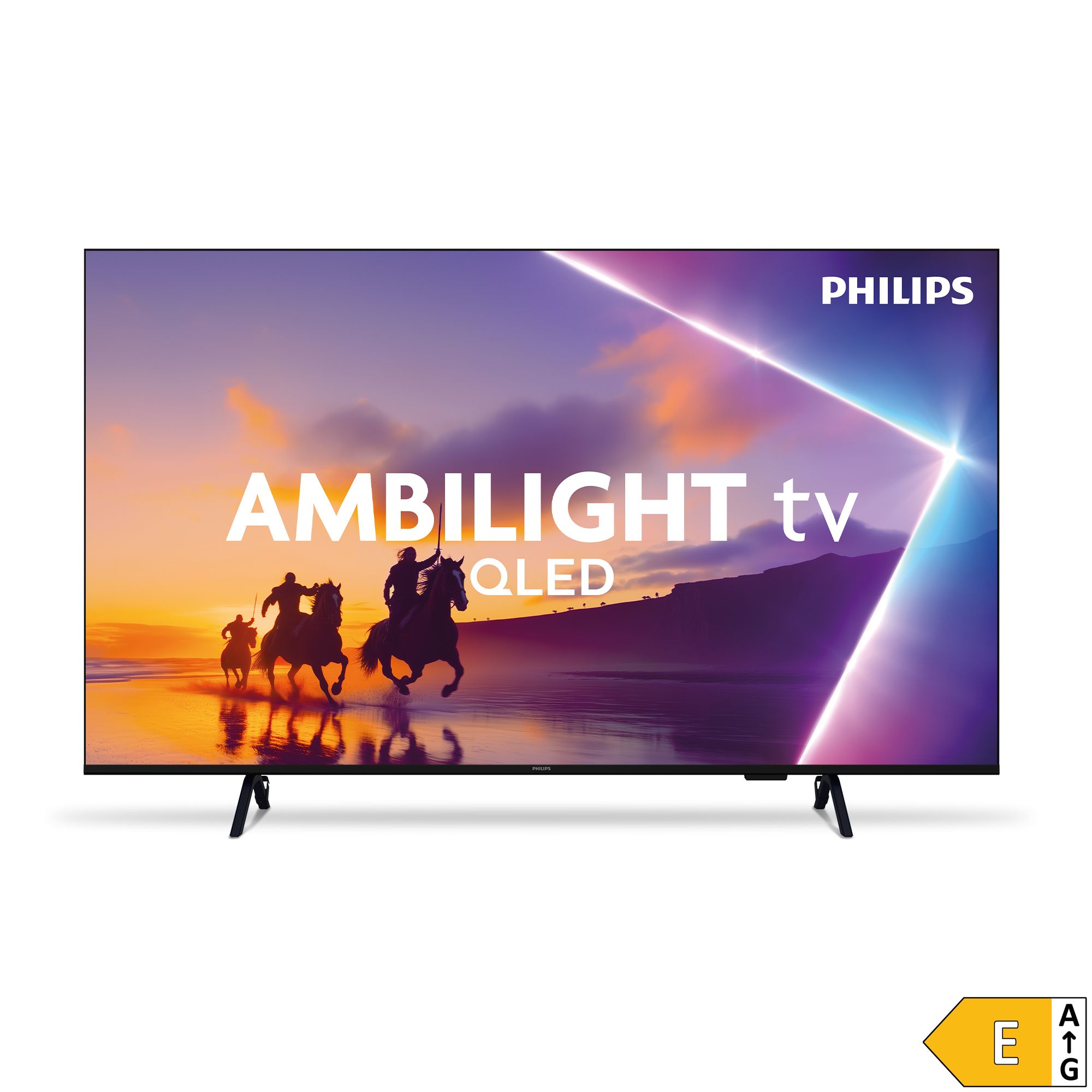 PHILIPS 43"/108cm 4K Ultra HD Smart TV, EEK E 3-seitiges Ambilight Dolby Atmos, Energieeffizienzklasse E