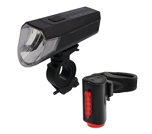 FISCHER Akku-USB-LED Beleuchtungs-Set inkl. Rücklicht Twin Bodenbeleuchtung