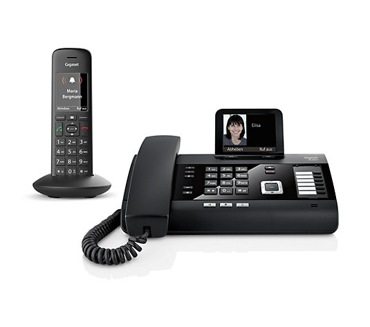 GIGASET Komfort-Telefon schnurgebunden mit 1 Mobilteil Anrufbeantworter