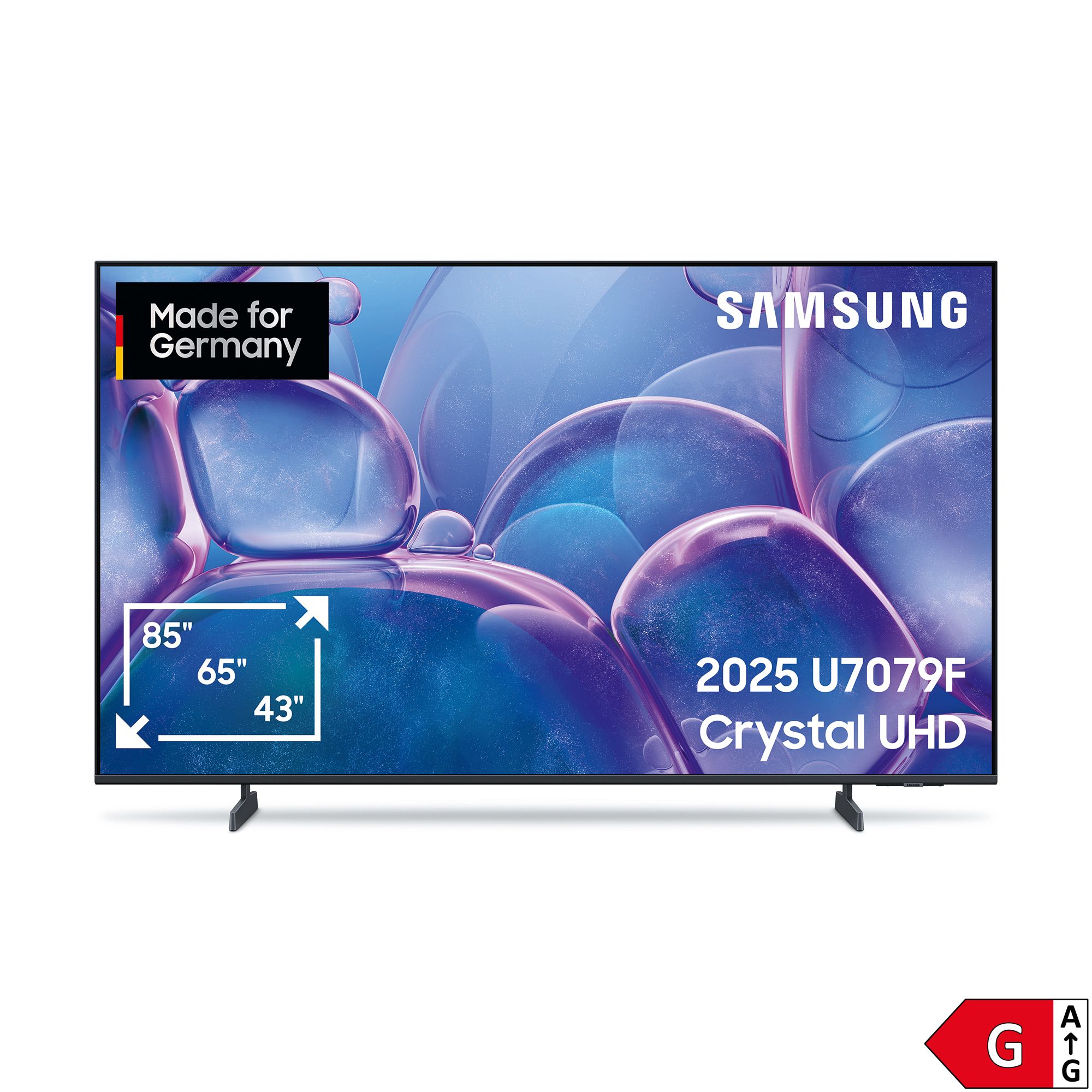 SAMSUNG 43"/109cm, EEK G 4K Smart TV Crystal‑Prozessor MetalStream Design, Energieeffizienzklasse G