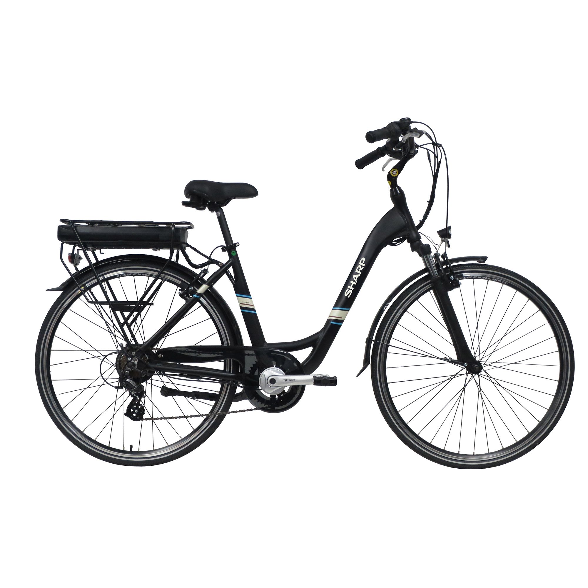 SHARP 28" City E-Bike Hinterradmotor 7-Gang-Schaltung bis 80km Reichweite
