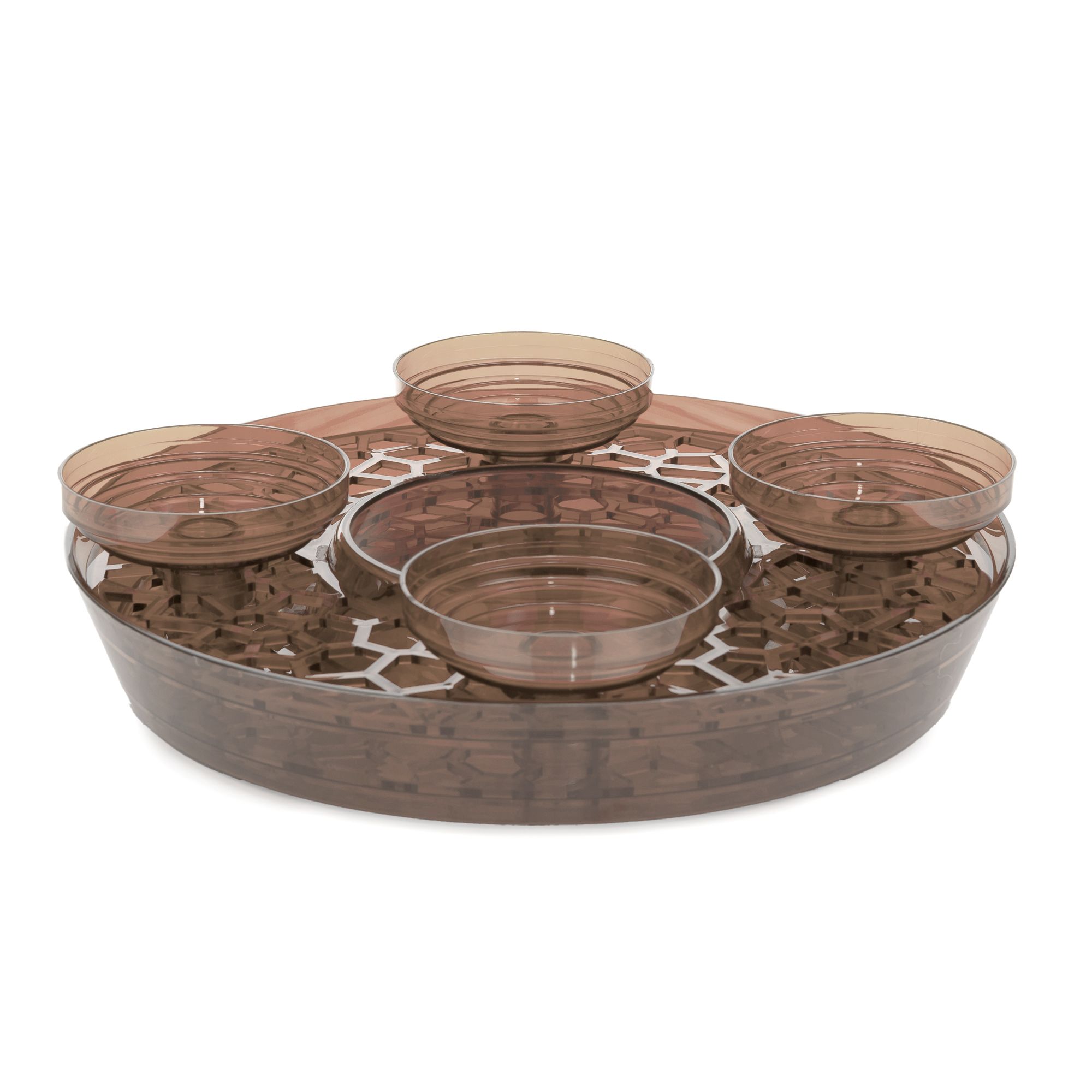 VIVANO DESIGN Adventsgesteck Acrylglas Stecksystem mit Kerzenhalterung ca. 30cm, 7tlg.