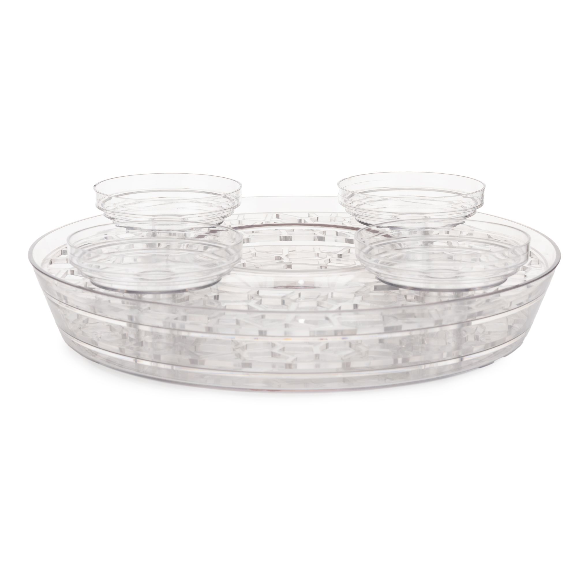VIVANO DESIGN Adventsgesteck Acrylglas Stecksystem mit Kerzenhalterung ca. 30cm, 7tlg.