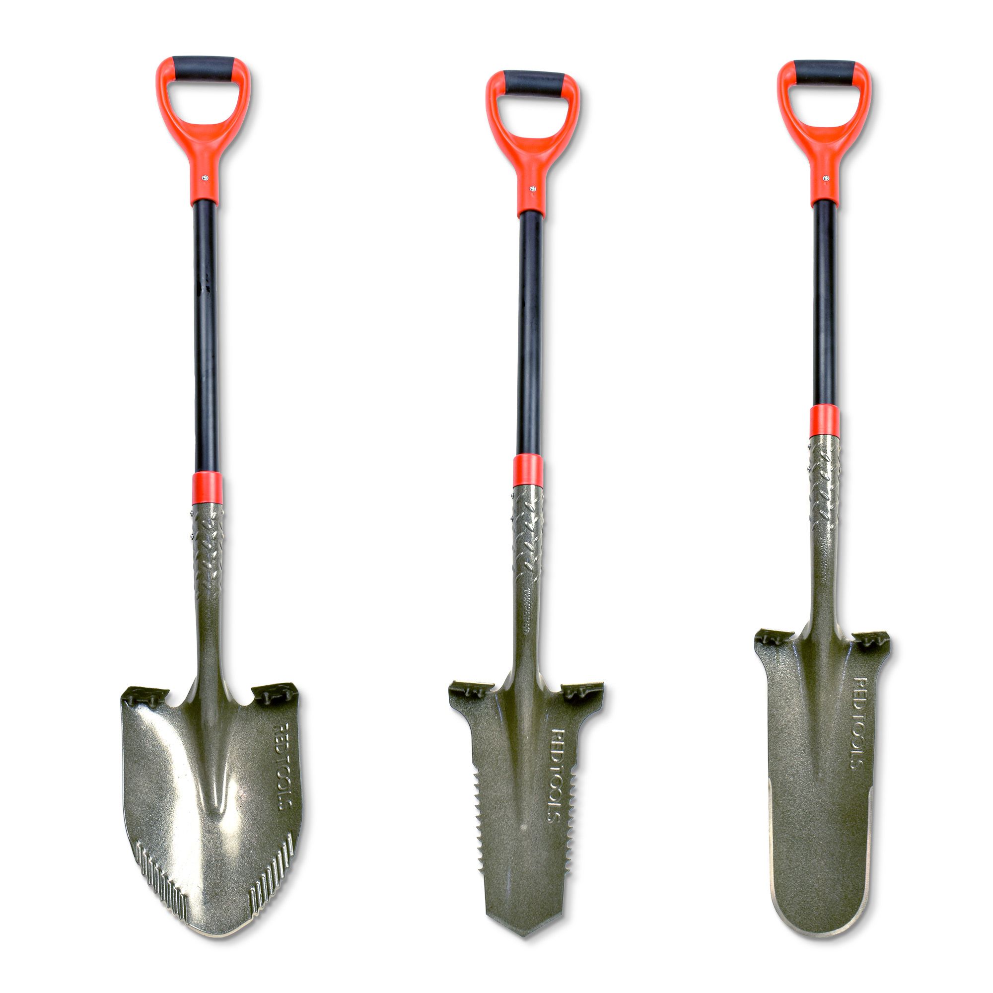 RED TOOLS Spaten-Set Drainangen, Schaufel & Power Head Spaten 3tlg.