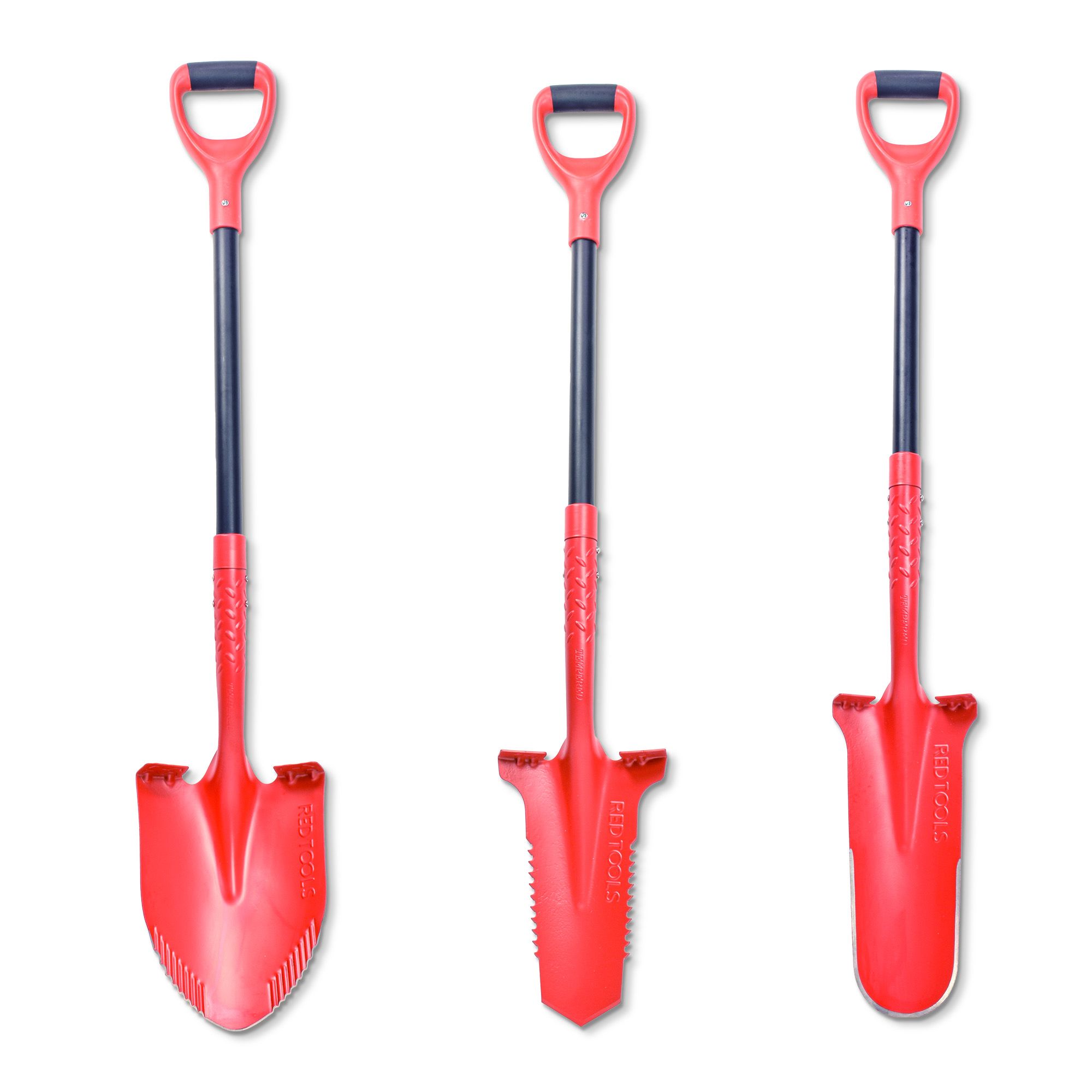 RED TOOLS Spaten-Set Drainangen, Schaufel & Power Head Spaten 3tlg.