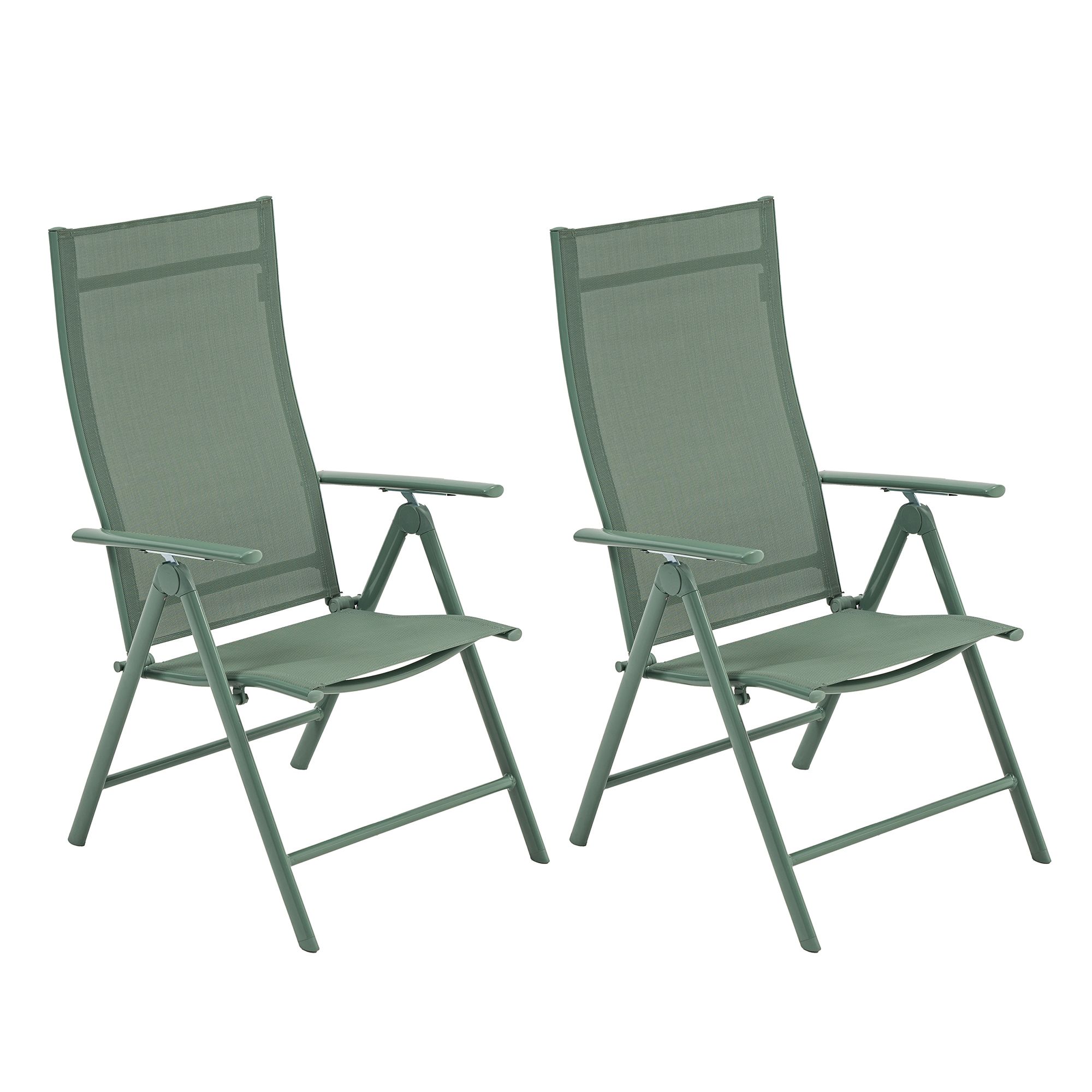 GREEN LOUNGE 2 Alu-Klappsessel ergonomisch geformt 7-fach verstellbar belastbar bis 120kg