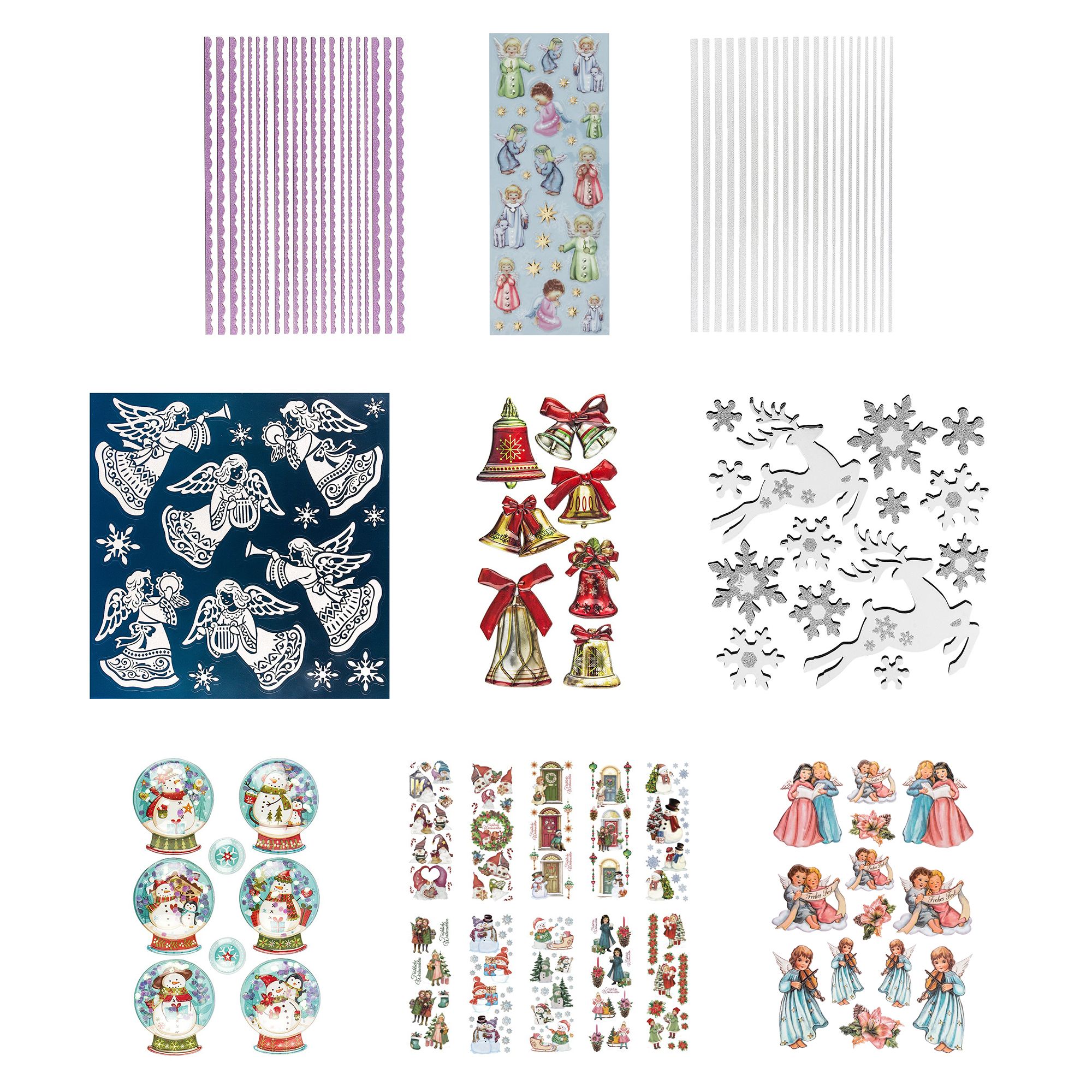 KARIN JITTENMEIER Sticker-Set Stickerbogen Wintermotive 18tlg. - QVC.de
