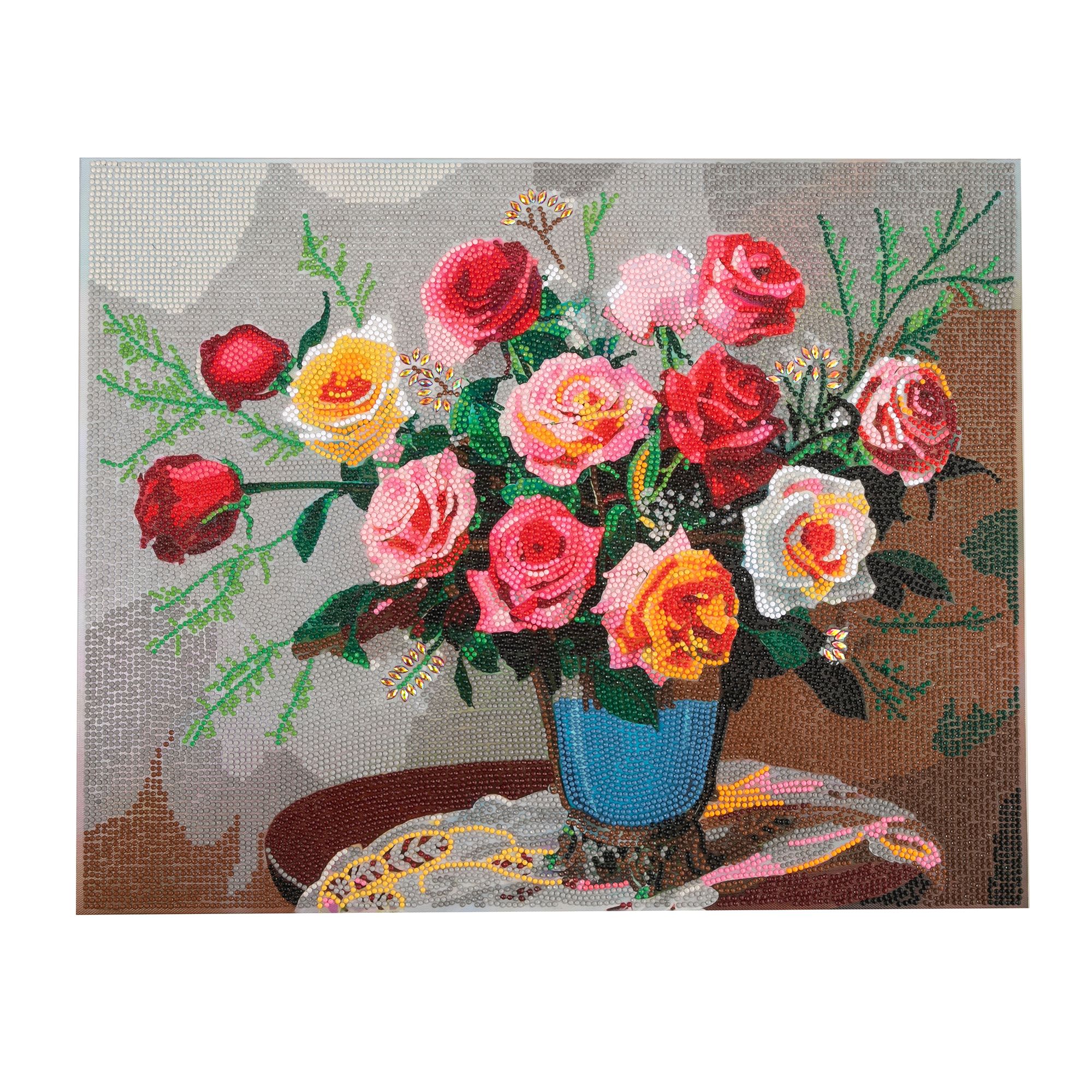 CRAFT BUDDY™ Diamond Painting Bild 40x50cm Rosen in Vase 5tlg.