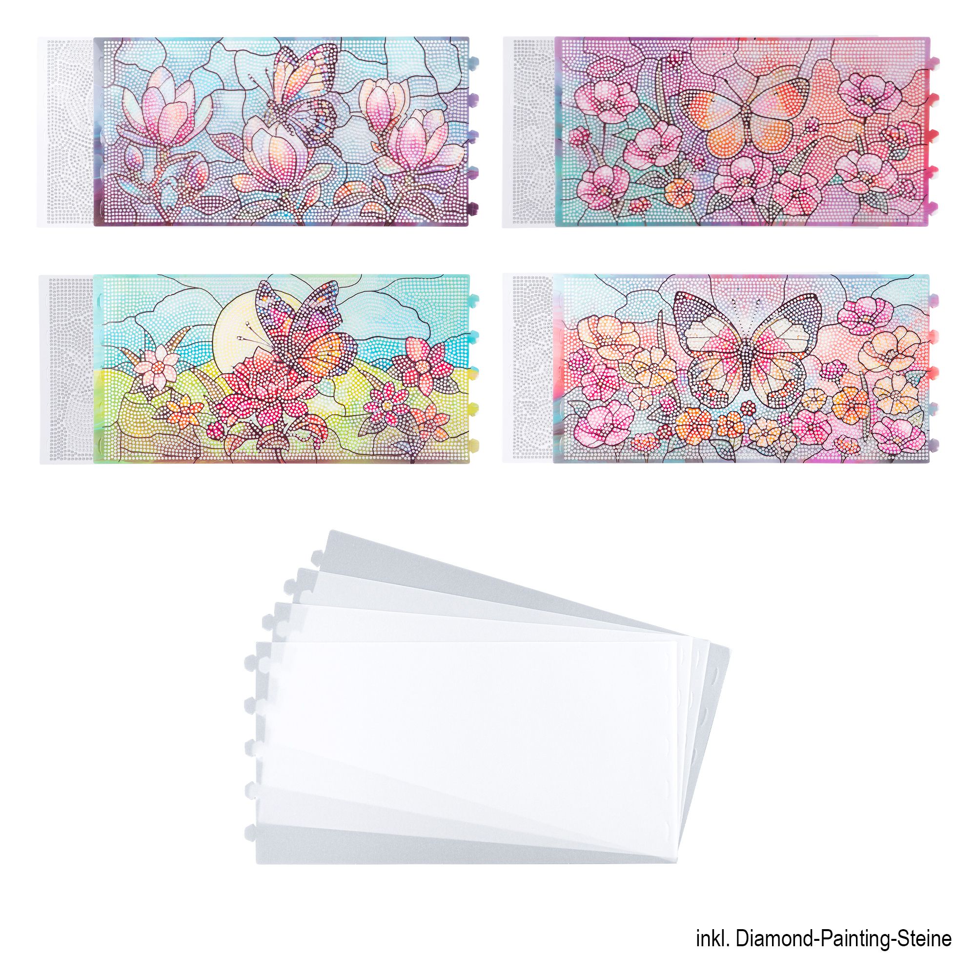 KARIN JITTENMEIER Diamond Painting-Set Lampenfolien verschiedene Motive 12tlg.