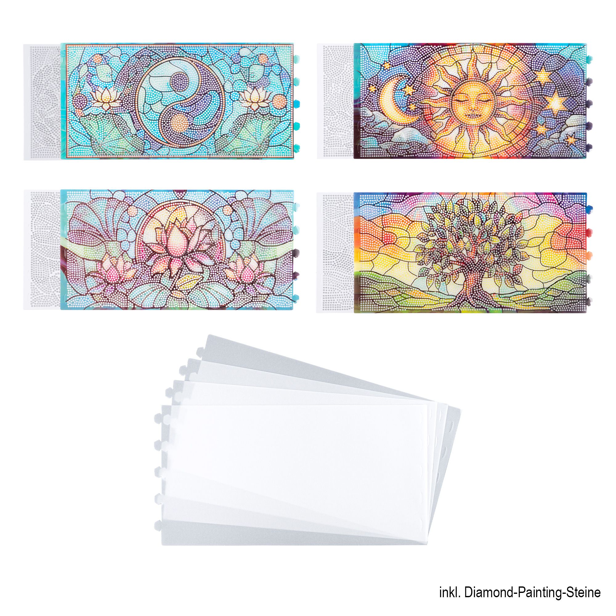 KARIN JITTENMEIER Diamond Painting-Set Lampenfolien verschiedene Motive 12tlg.