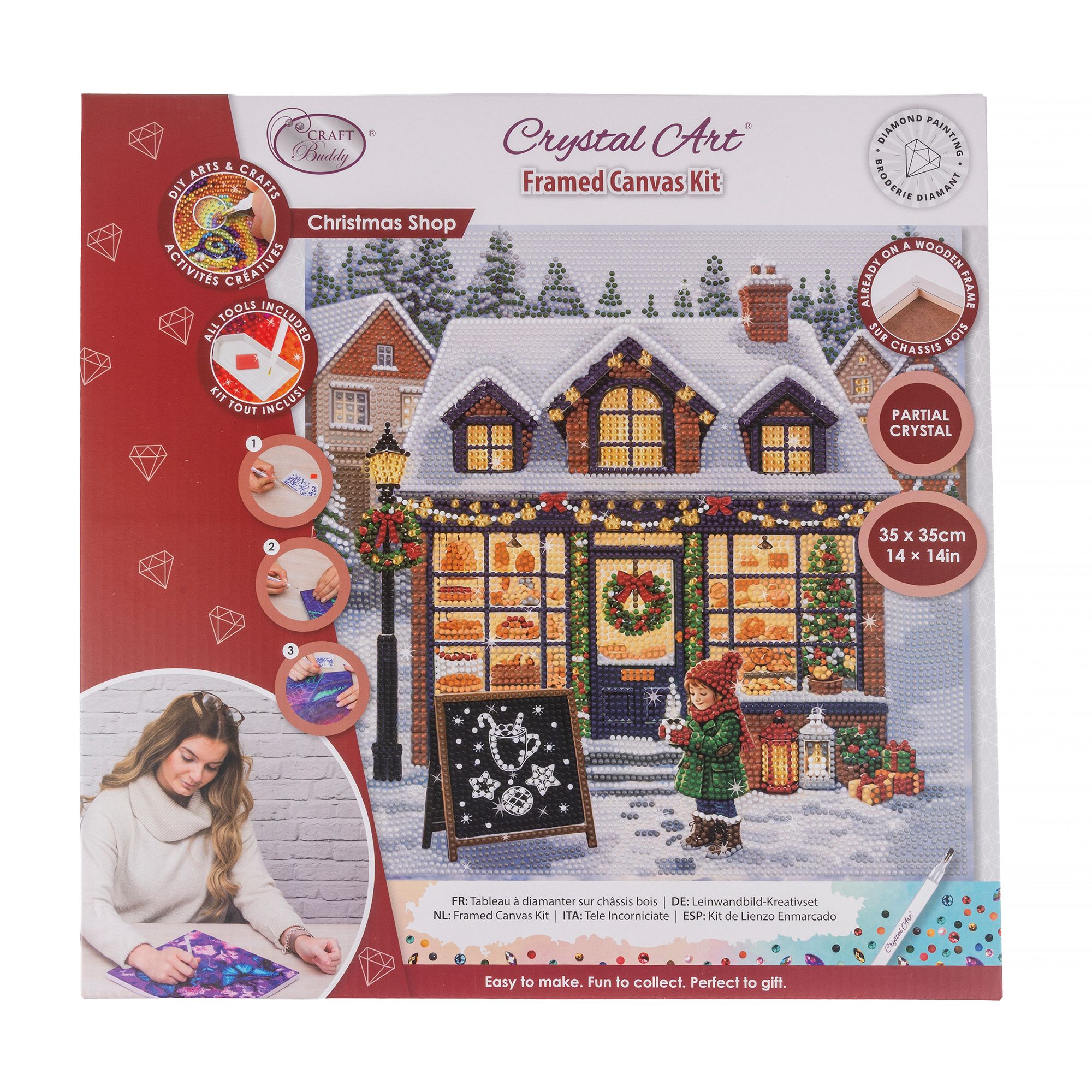 CRAFT BUDDY™ Diamond Painting Bild 35x35cm auf Keilrahmen 5tlg.
