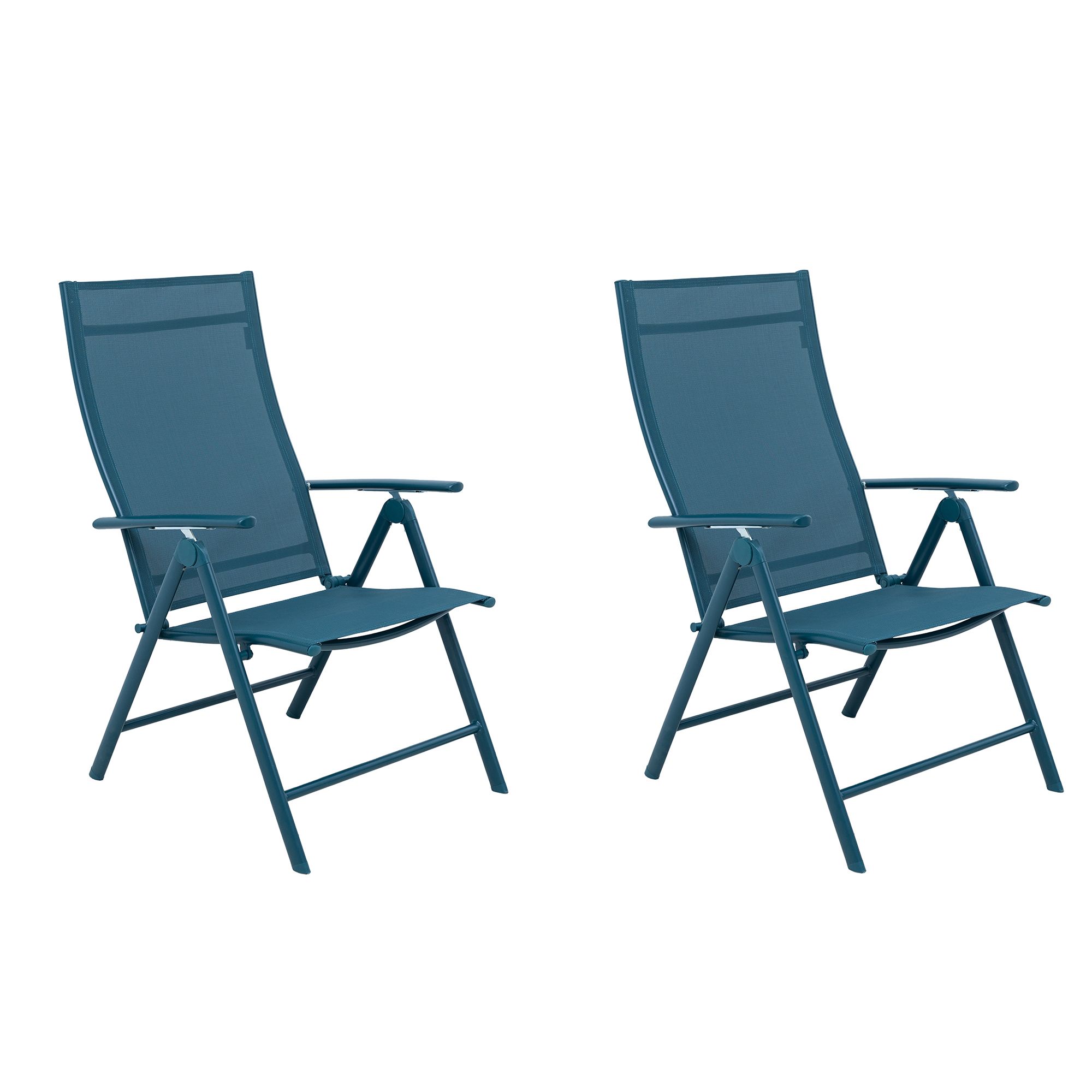 GREEN LOUNGE 2 XL-Alu-Klappsessel ergonomisch geformt 7-fach verstellbar belastbar bis 140kg