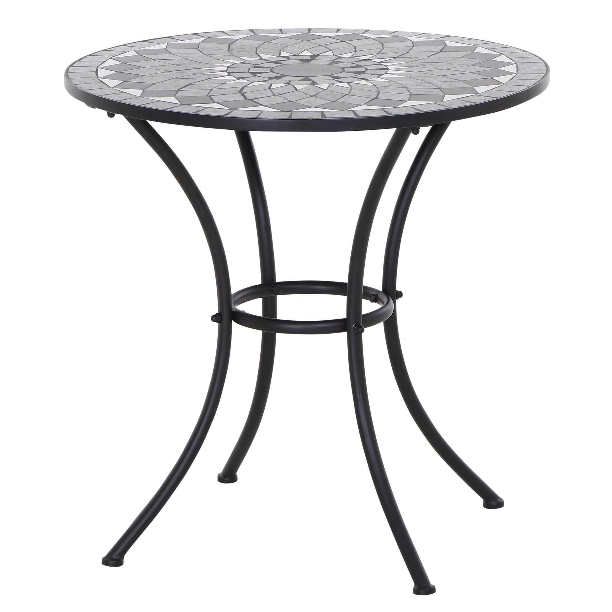 SIENA GARDEN Bistrotisch, rund Como Mosaik-Optik Ø 60x71cm