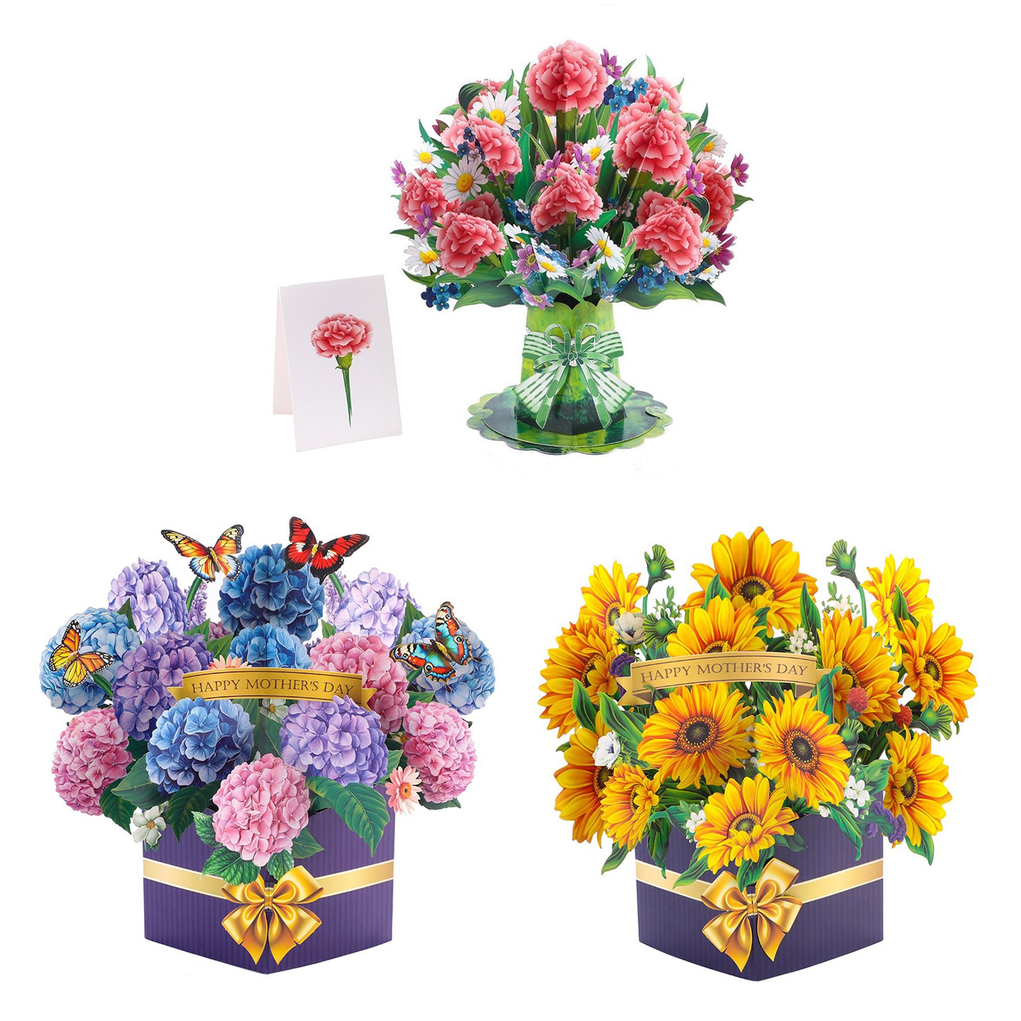  CRAFT BUDDY™ Kreativ-Set Pop-up Blumensträusse Karten & Umschläge 9tlg.