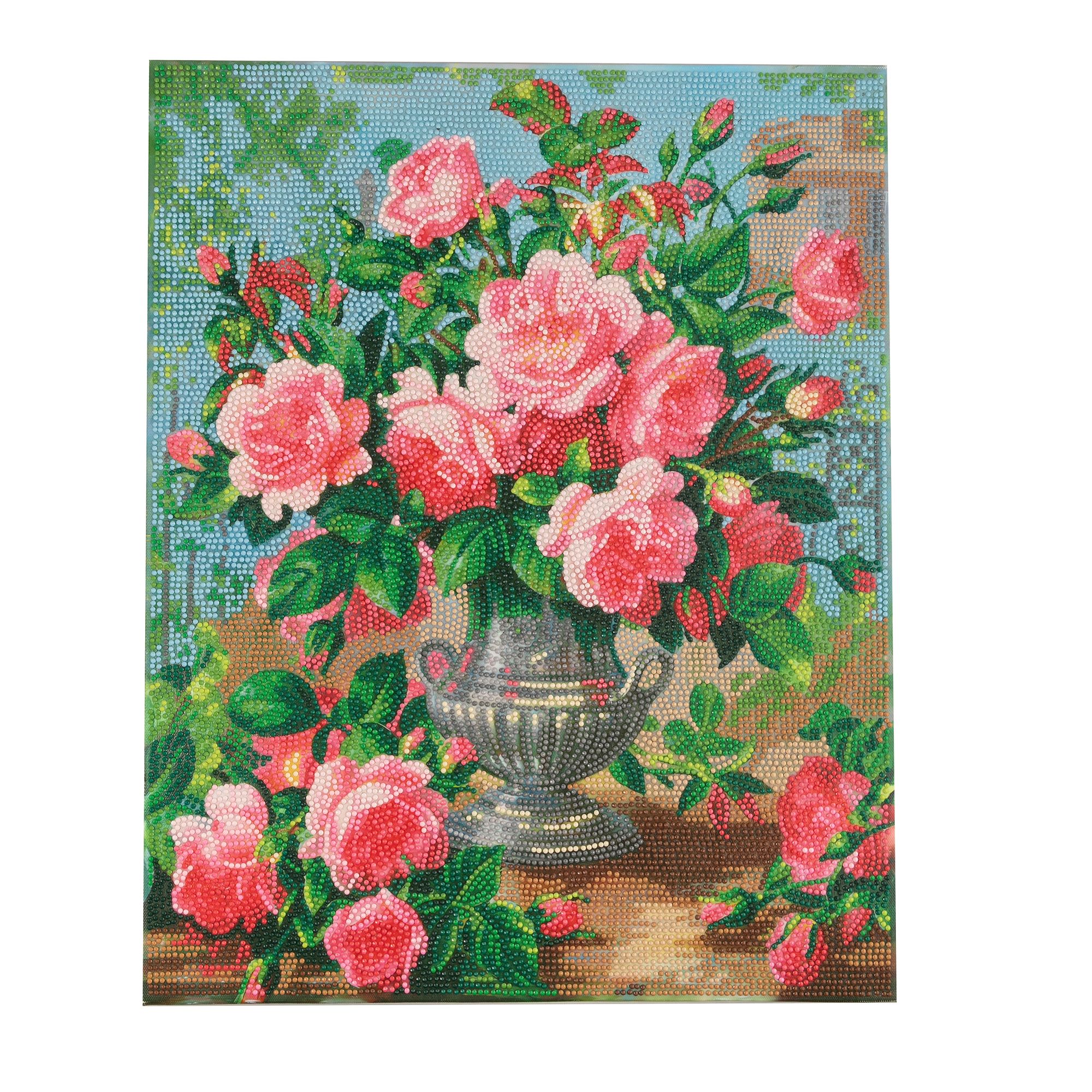 CRAFT BUDDY™ Diamond Painting Bild 40x50cm Rosen in Vase 5tlg.