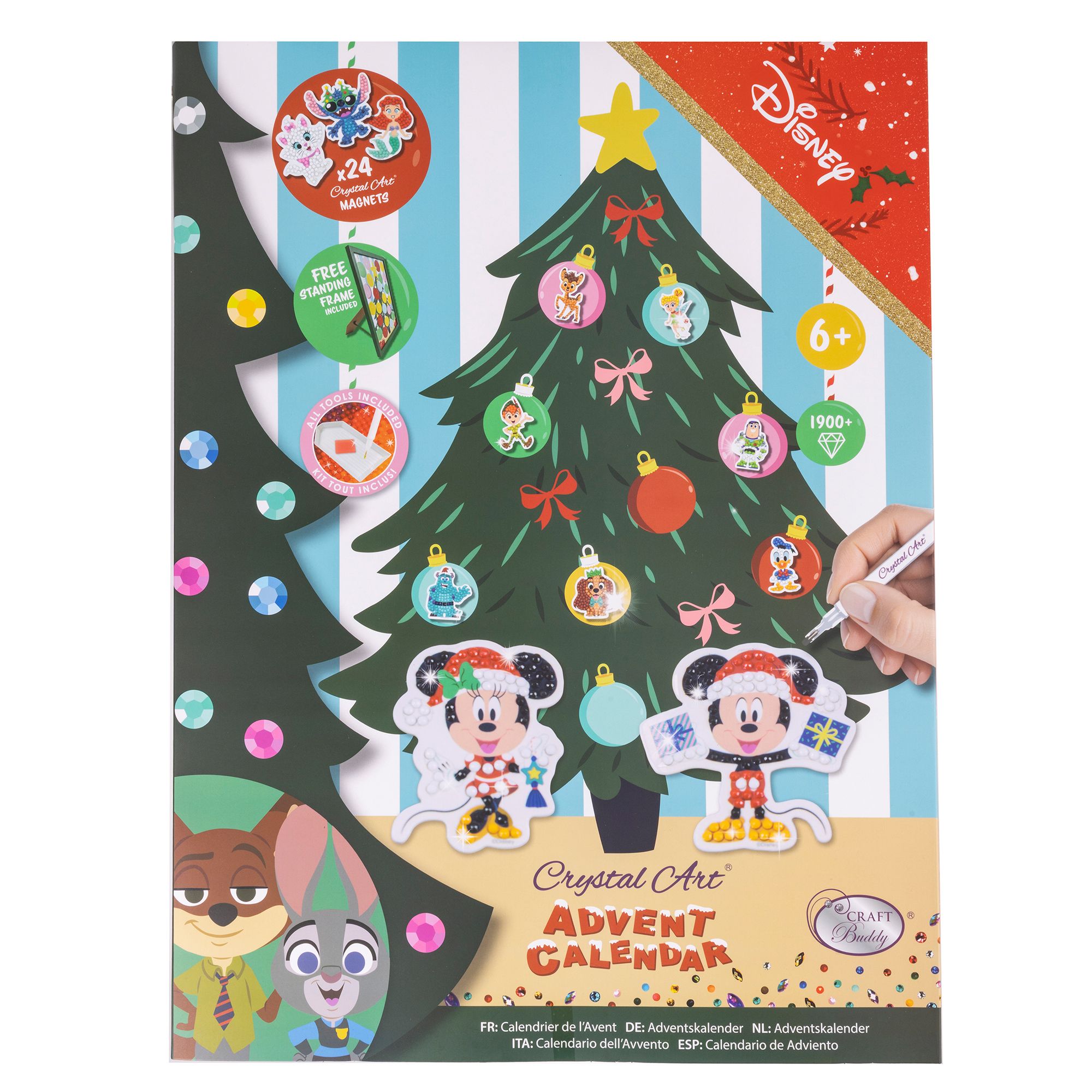 CRAFT BUDDY™ Diamond Painting-Set Adventskalender Disney 29tlg.